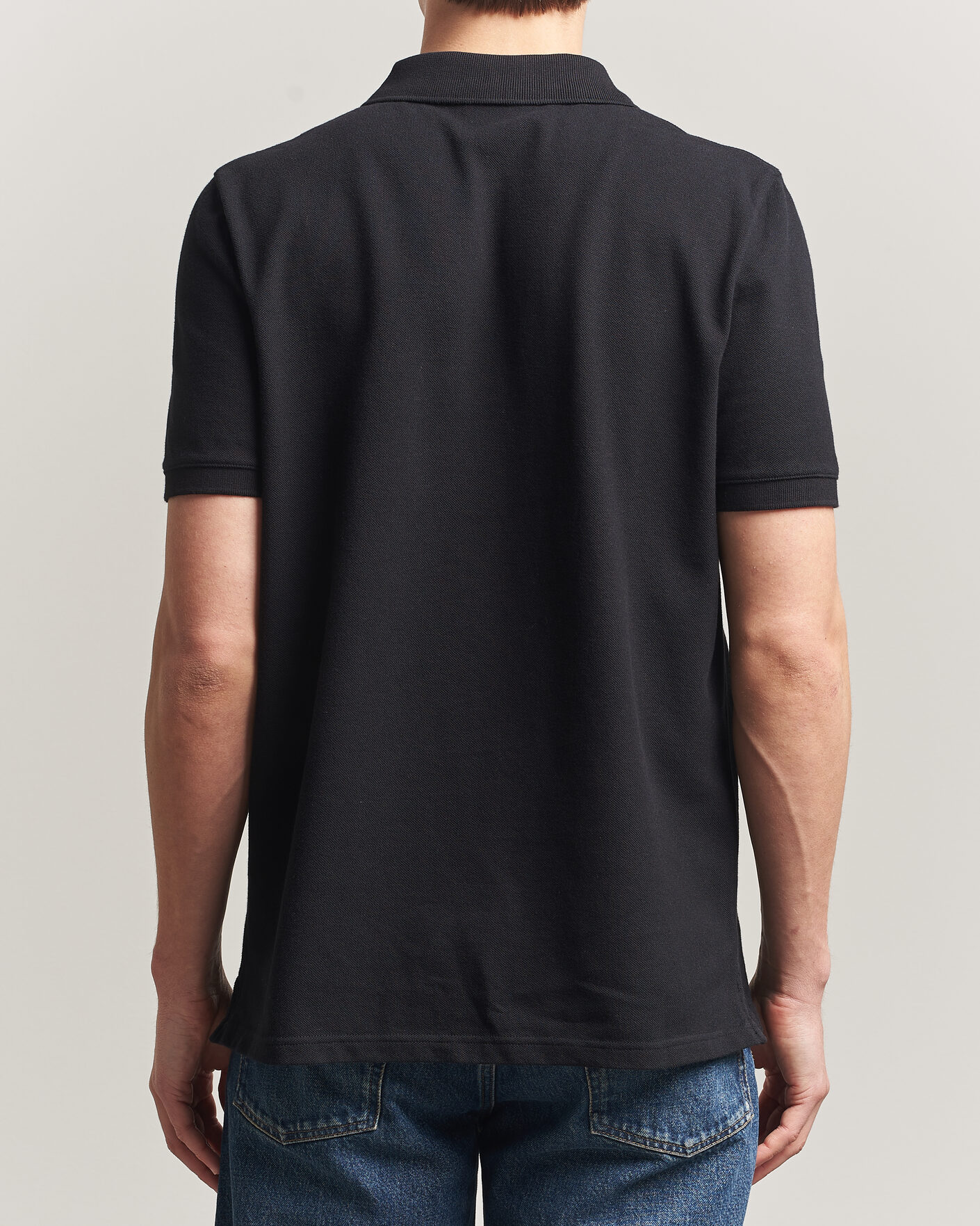 Hombres | Polos | Maison Kitsuné | Fox Head Polo Black