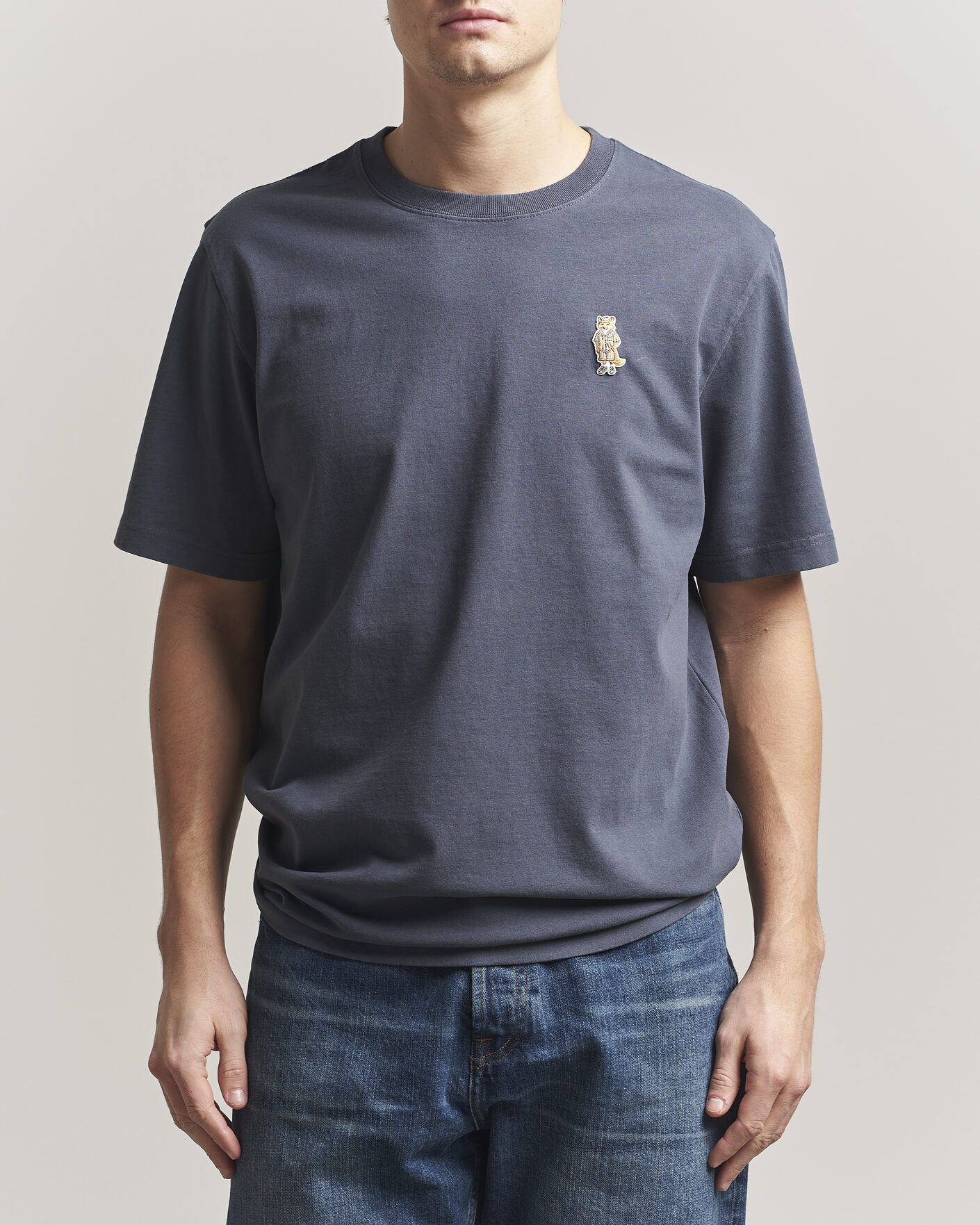 Hombres | Camisetas | Maison Kitsuné | Dressed Fox T-Shirt Shadow Blue