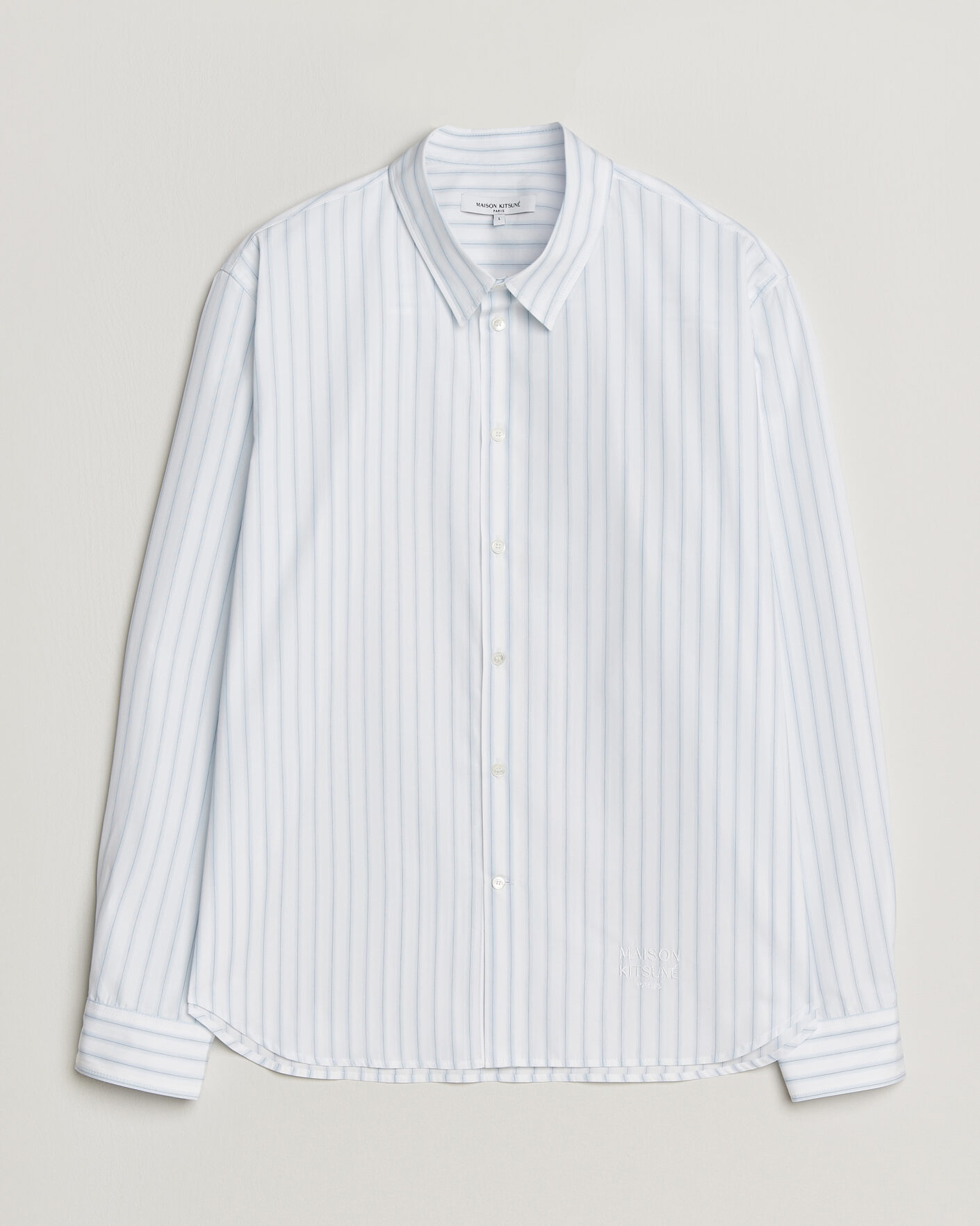 Hombres | Camisas | Maison Kitsuné | Casual Striped Shirt Blue/White