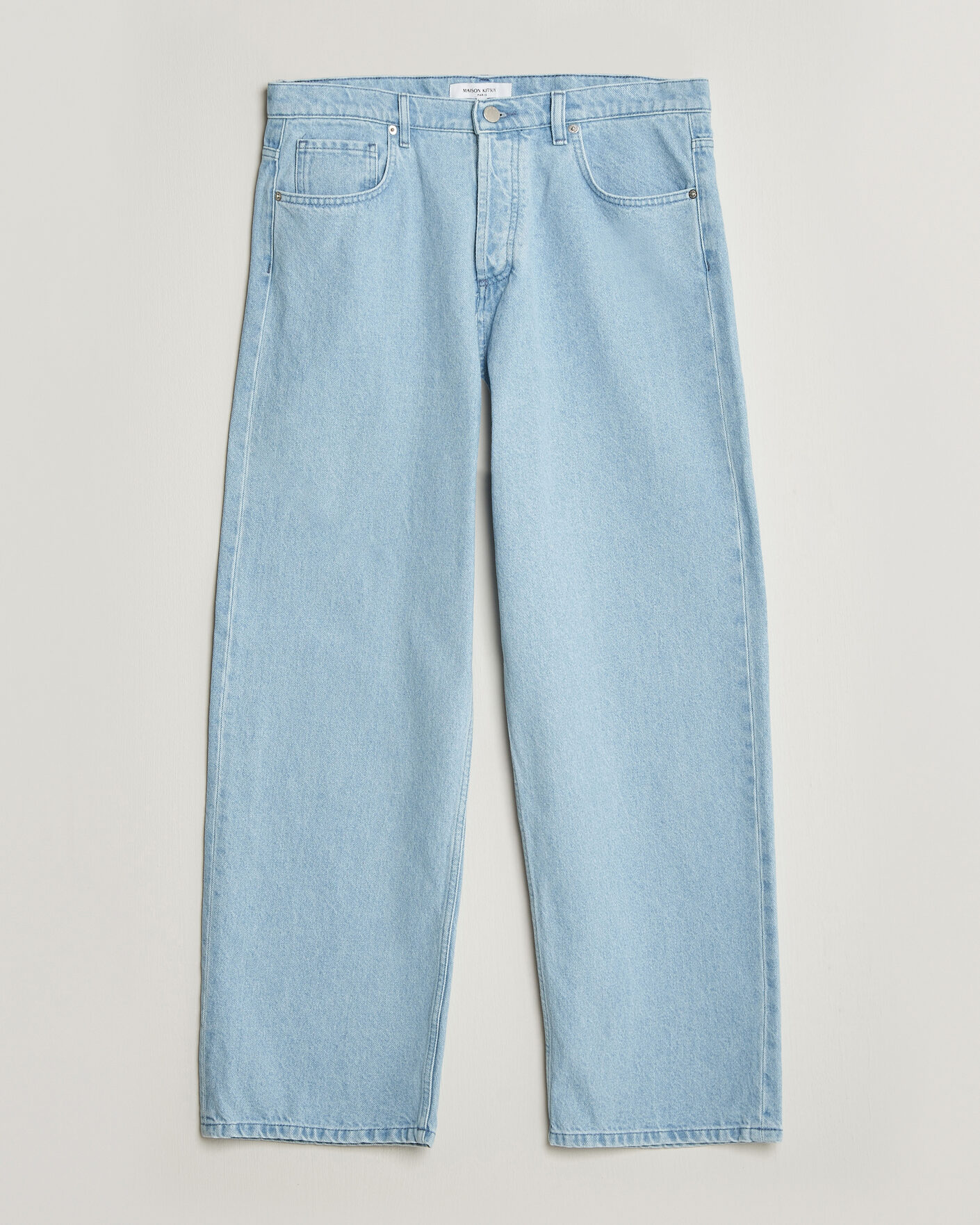 Hombres | Pantalones | Maison Kitsuné | Wide Fit Jeans Light Washed Indigo