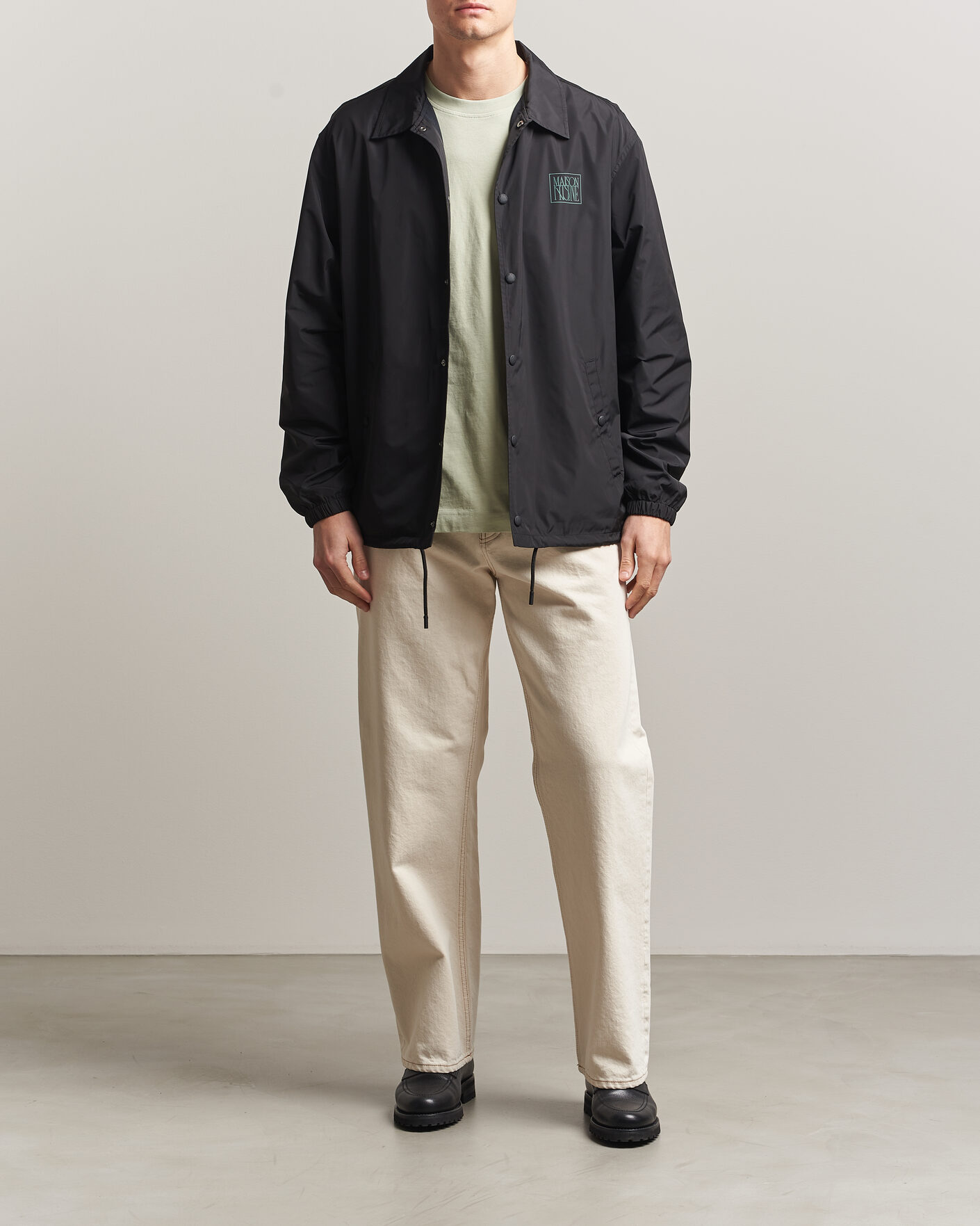 Hombres | Abrigos y chaquetas | Maison Kitsuné | Tonal Fox Head Coach Jacket Black