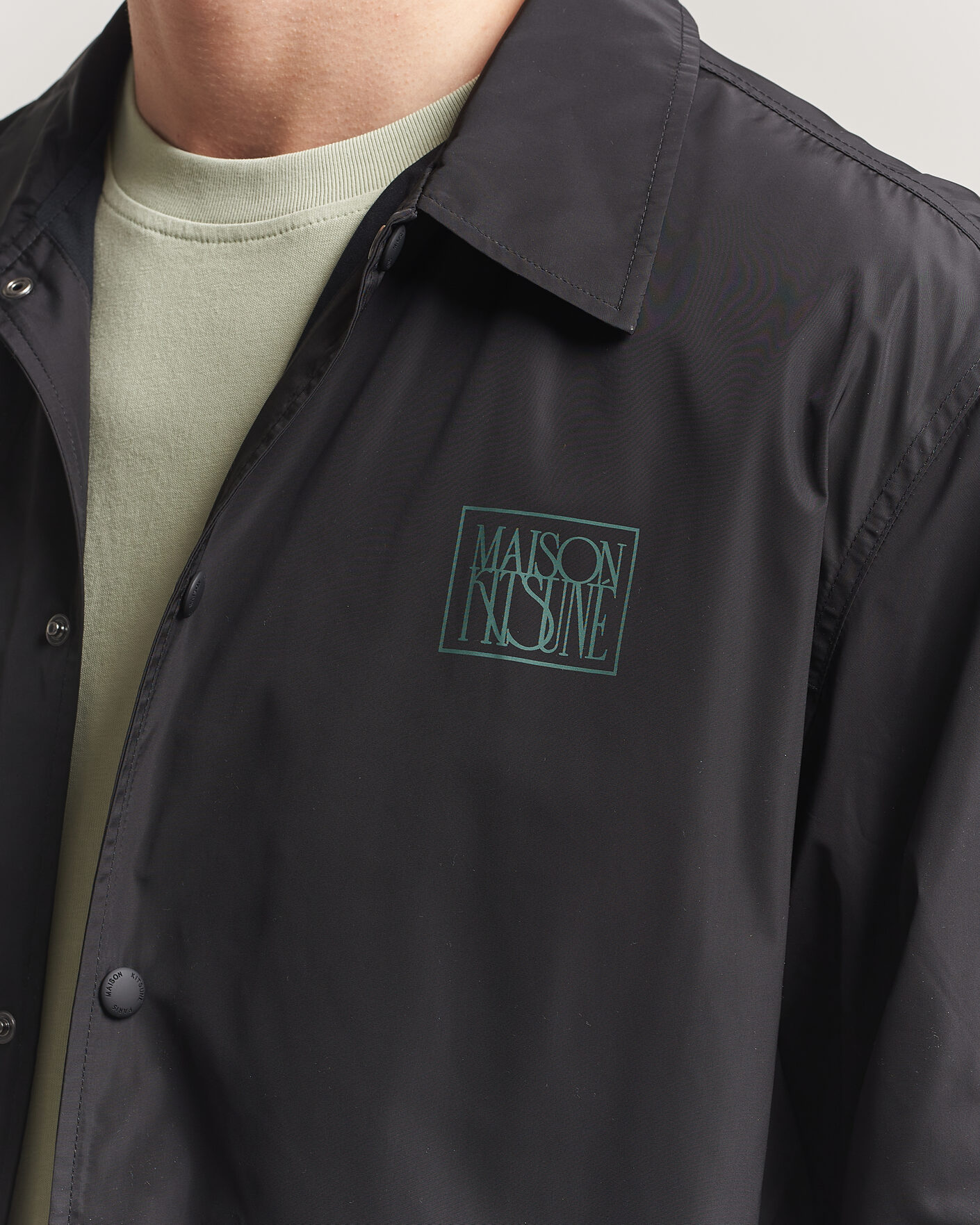 Hombres | Abrigos y chaquetas | Maison Kitsuné | Tonal Fox Head Coach Jacket Black