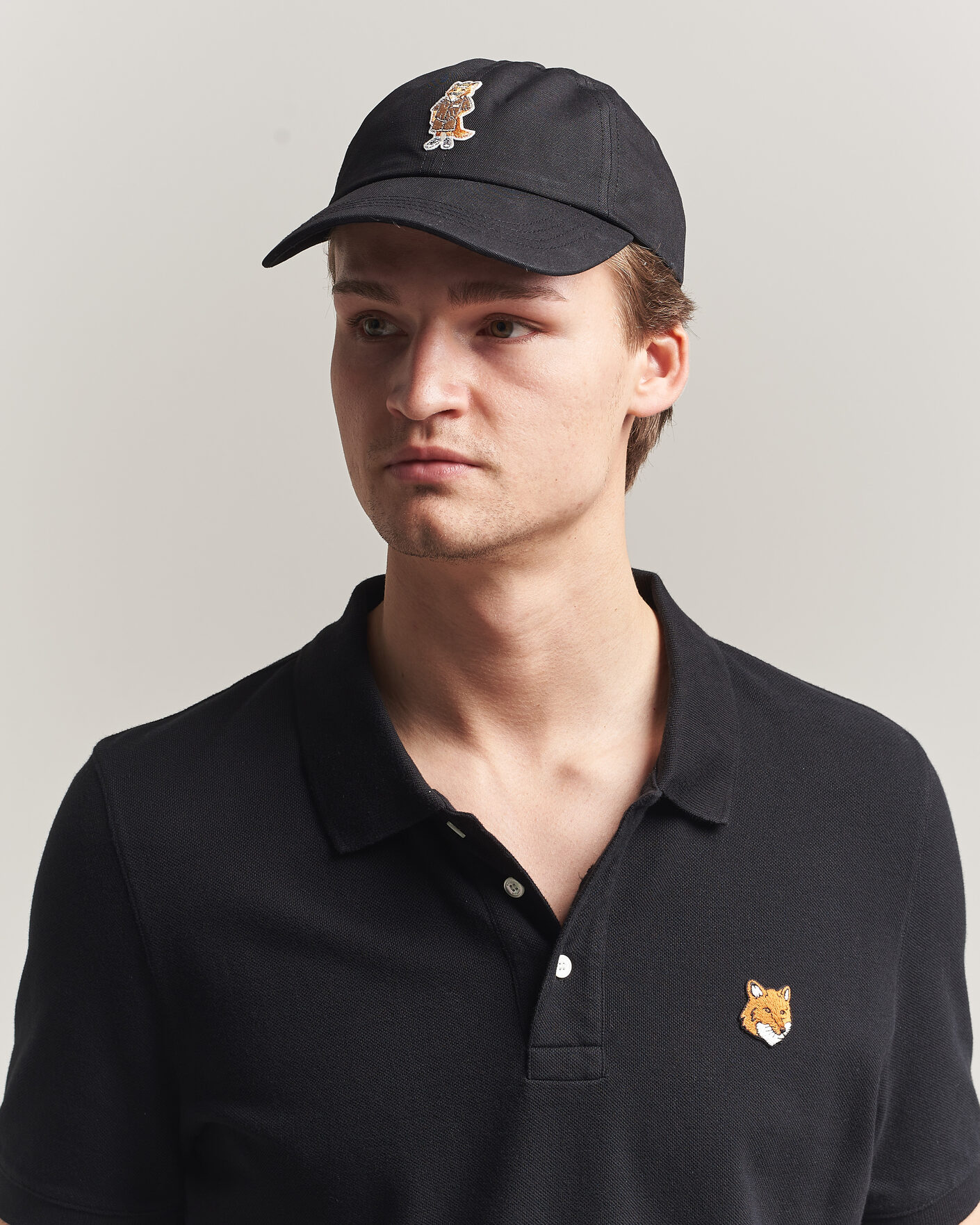 Hombres | Sombreros y gorras | Maison Kitsuné | Dressed Fox Cap Black