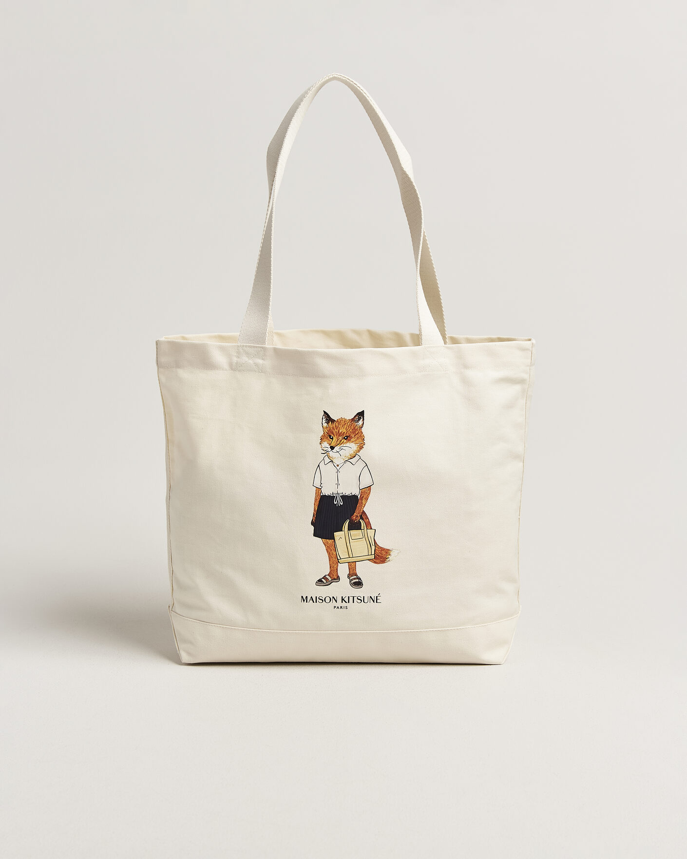 Hombres | Bolsos | Maison Kitsuné | Dressed Fox Totebag Ecru