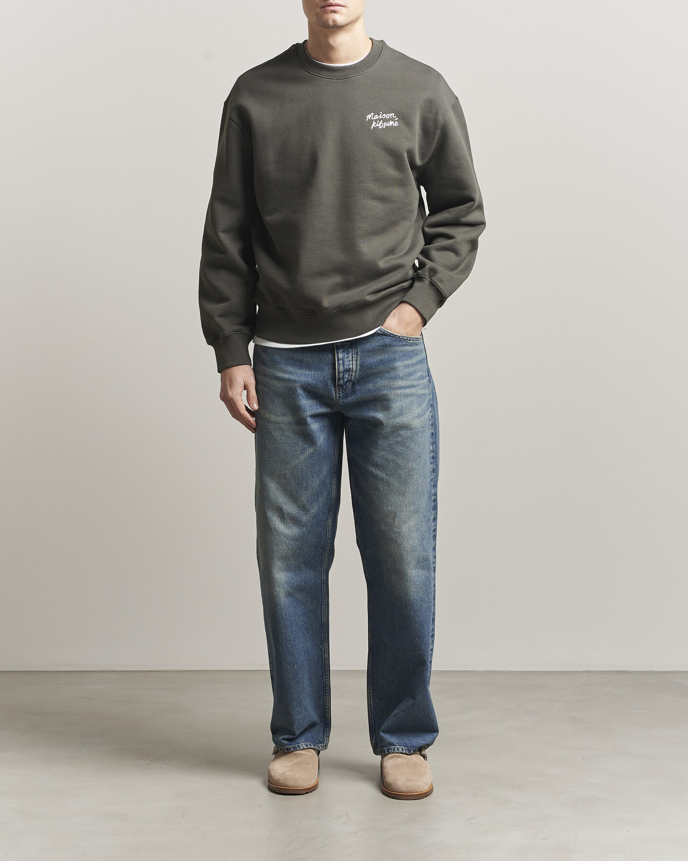 Hombres | Jerséis y prendas de punto | Maison Kitsuné | Handwriting Sweatshirt Beluga