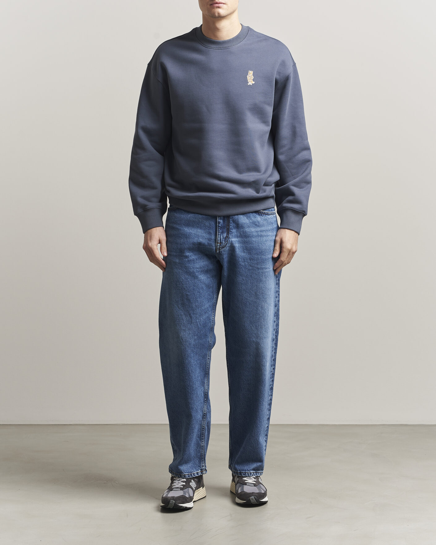 Hombres | Jerséis y prendas de punto | Maison Kitsuné | Dressed Fox Sweatshirt Shadow Blue