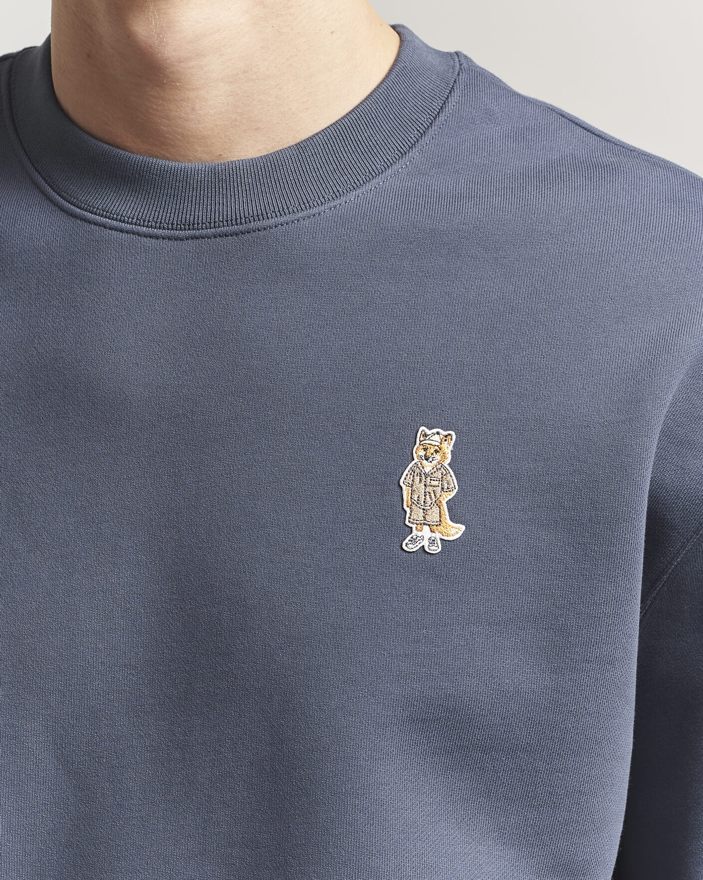 Hombres | Jerséis y prendas de punto | Maison Kitsuné | Dressed Fox Sweatshirt Shadow Blue