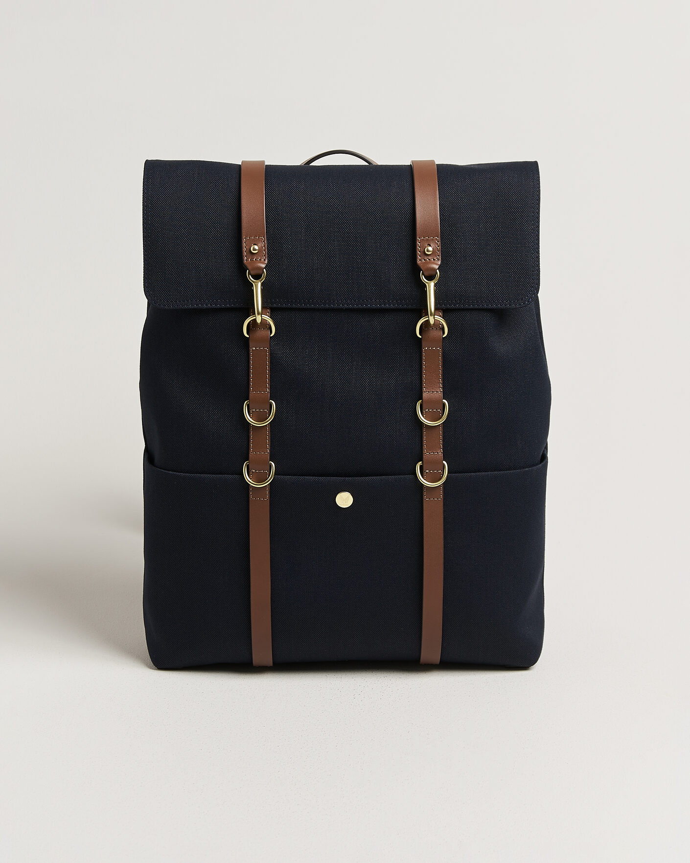 Hombres | Bolsos | Mismo | M/S Nylon Backpack Deep Sea Blue/Cuoio