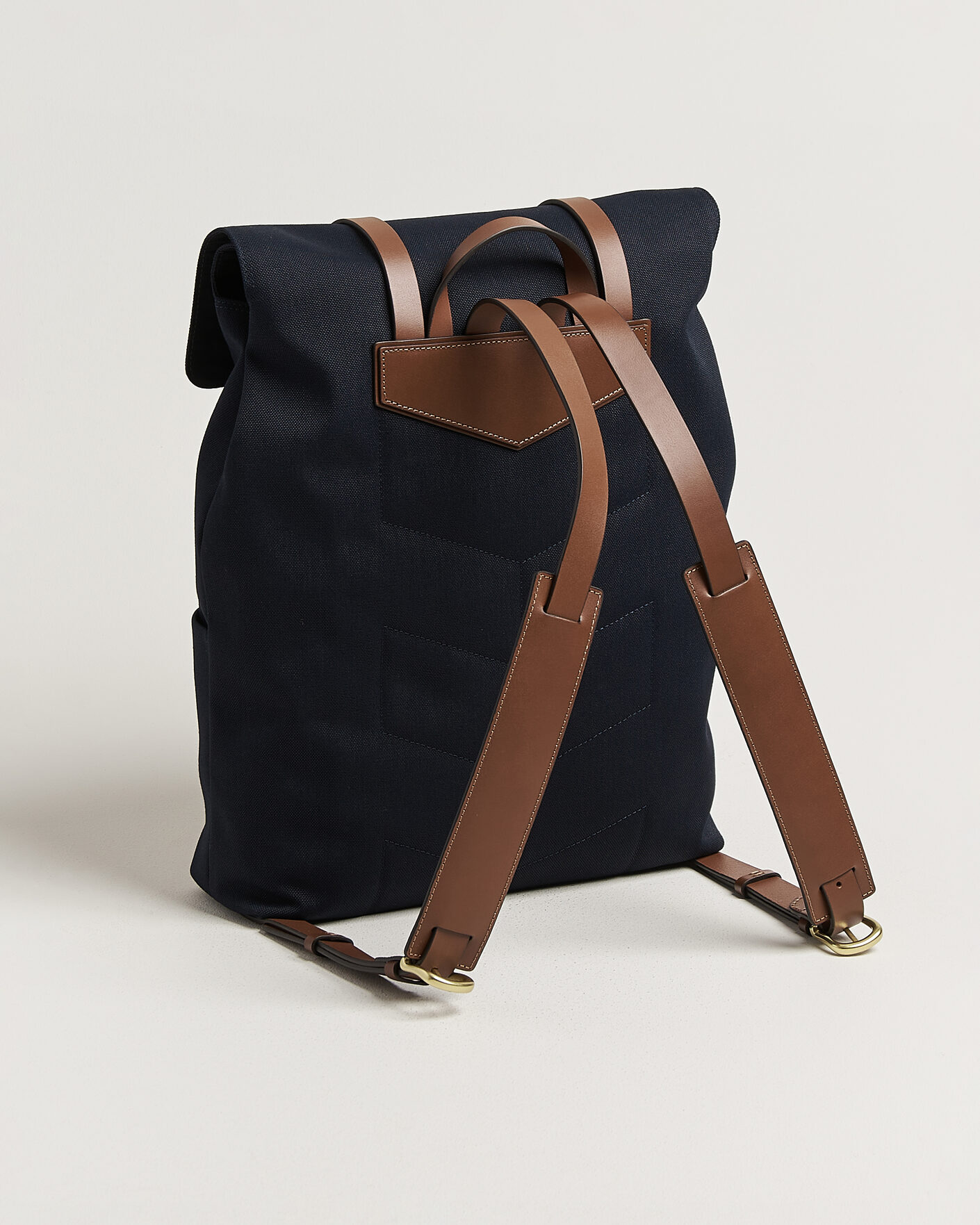 Hombres | Bolsos | Mismo | M/S Nylon Backpack Deep Sea Blue/Cuoio