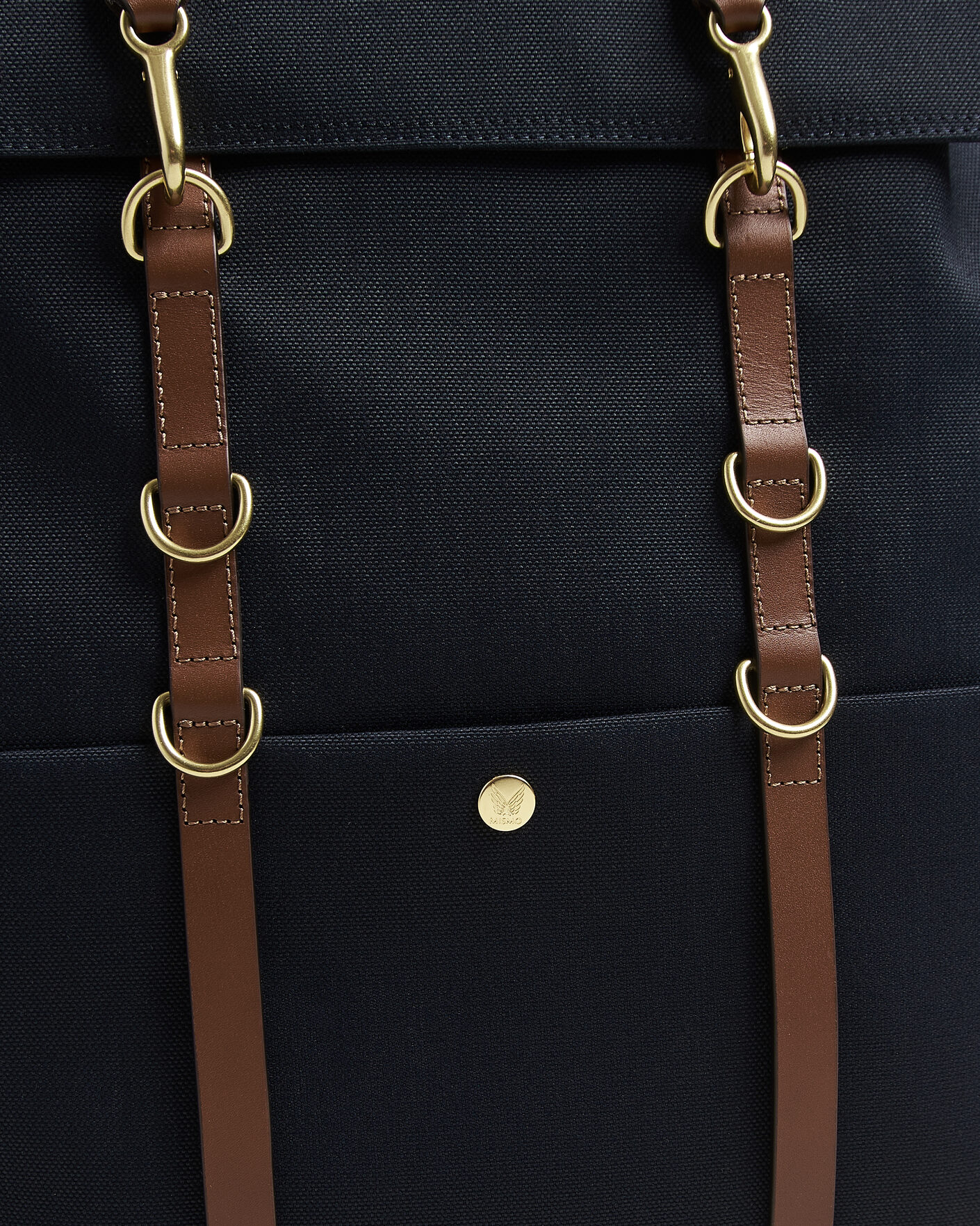 Hombres | Bolsos | Mismo | M/S Nylon Backpack Deep Sea Blue/Cuoio