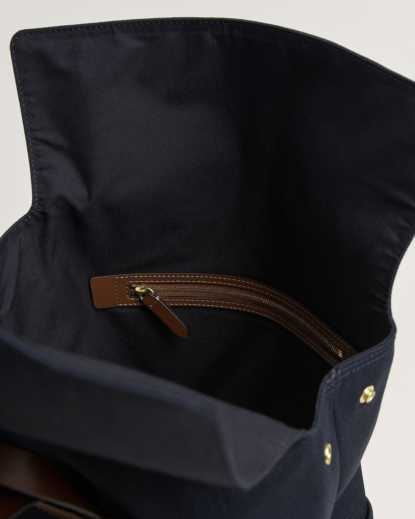 Hombres | Bolsos | Mismo | M/S Nylon Backpack Deep Sea Blue/Cuoio