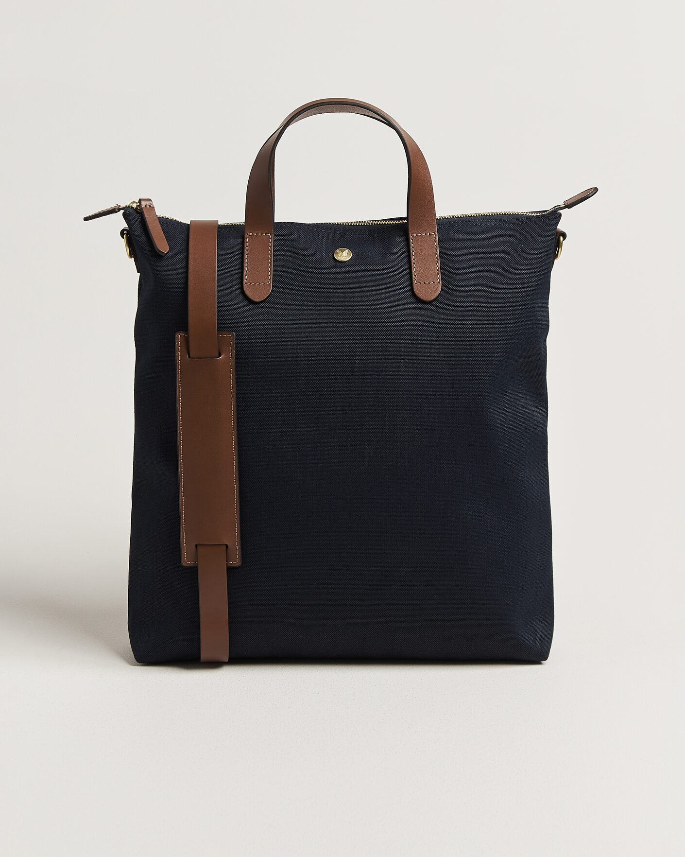 Hombres | Bolsos | Mismo | M/S Canvas Shopper Deep Sea Blue/Cuoio