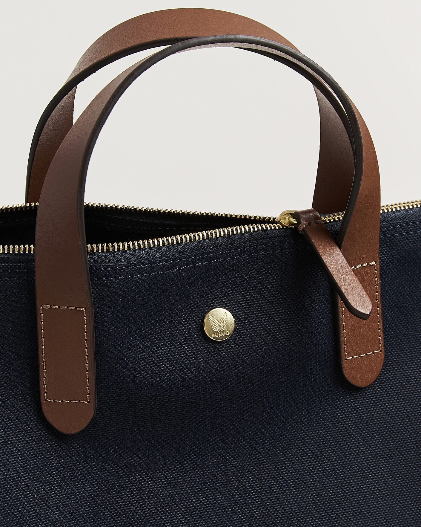 Hombres | Bolsos | Mismo | M/S Canvas Shopper Deep Sea Blue/Cuoio