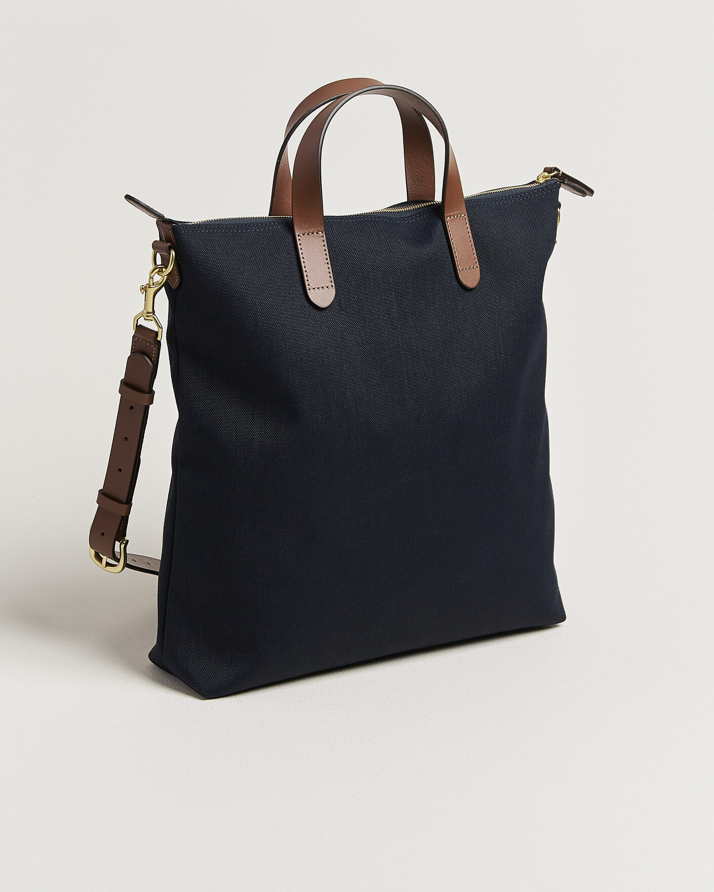 Hombres | Bolsos | Mismo | M/S Canvas Shopper Deep Sea Blue/Cuoio