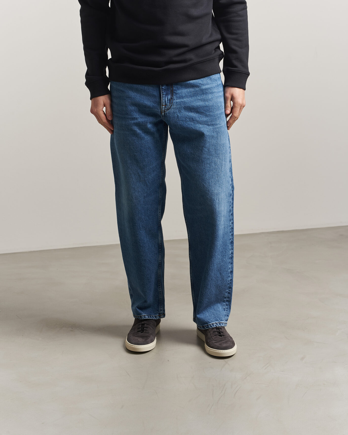 Hombres | Zapatillas | Common Projects | BBall Slim Deconstructed Suede Sneaker Off Black