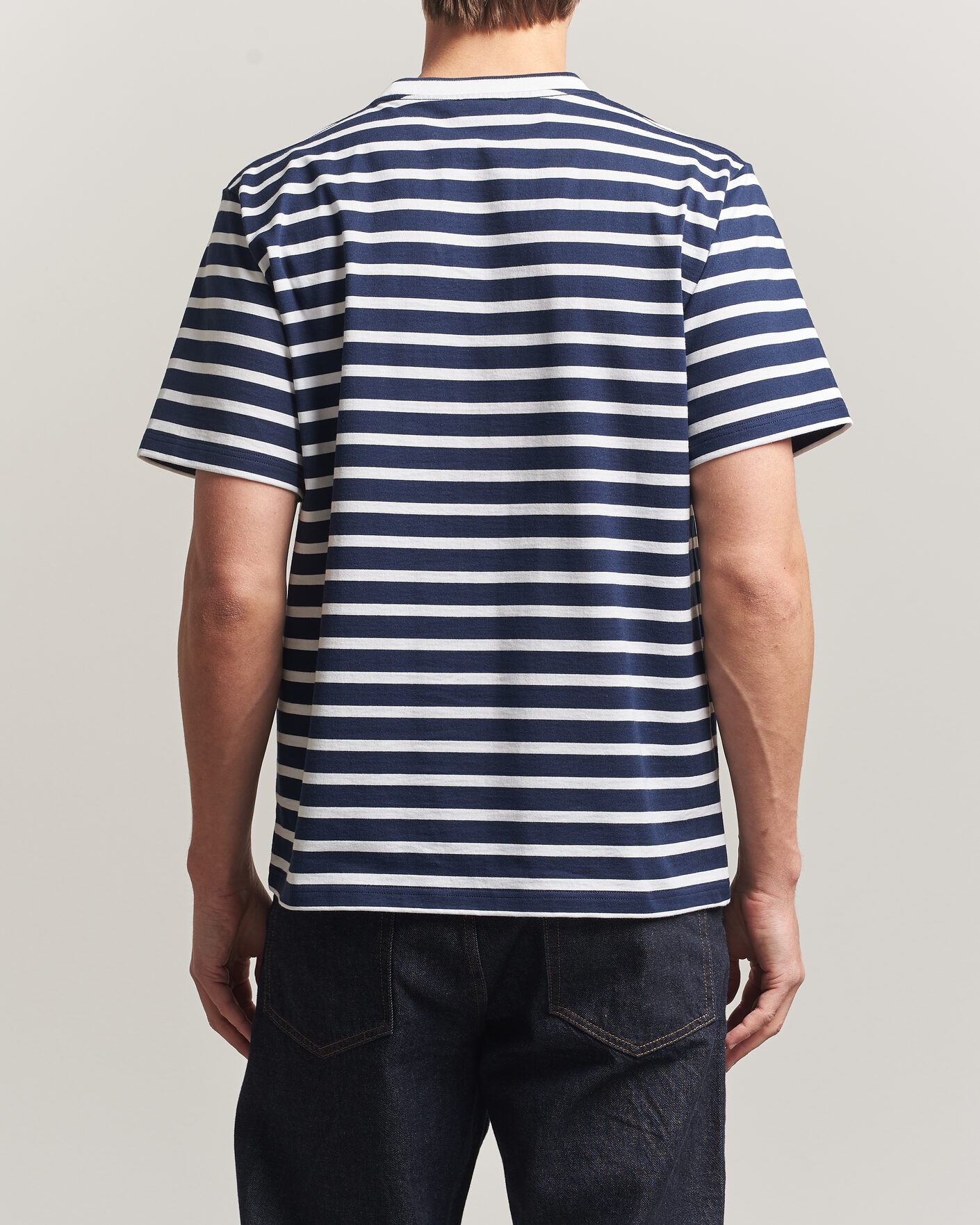Hombres | Camisetas | Armor-lux | Heritage Callac Stripe T-Shirt Marine/Blanc