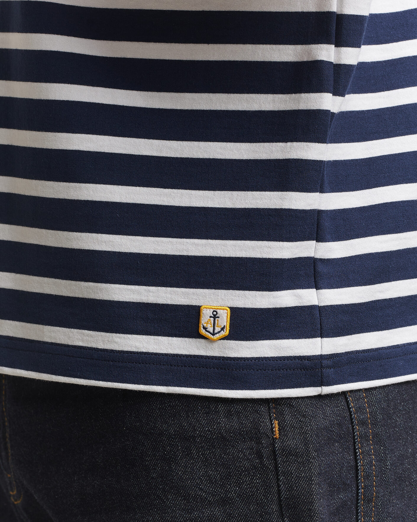Hombres | Camisetas | Armor-lux | Heritage Callac Stripe T-Shirt Marine/Blanc