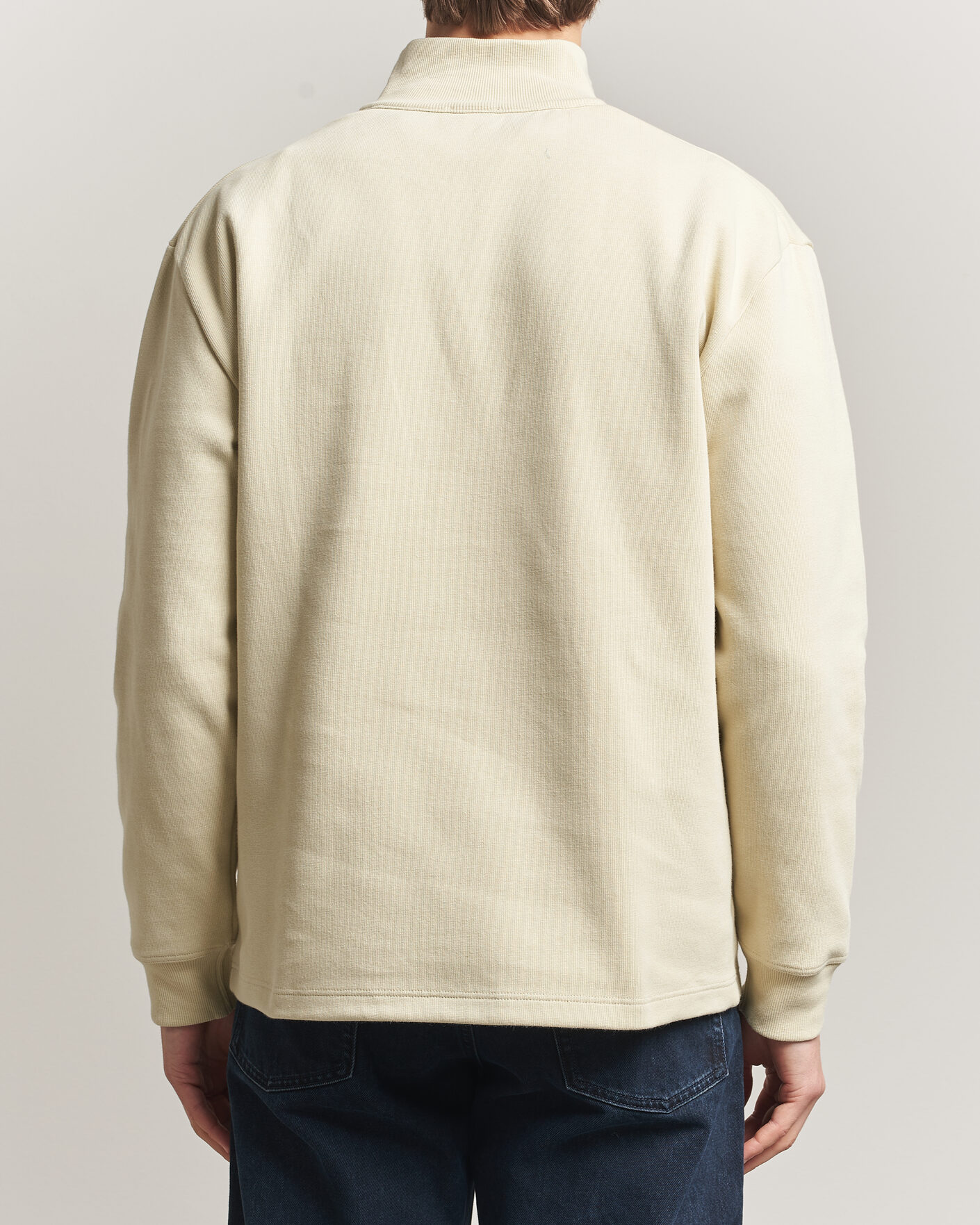 Hombres | Jerséis y prendas de punto | Armor-lux | Camionneur Cotton Half Zip Sweater Gravel