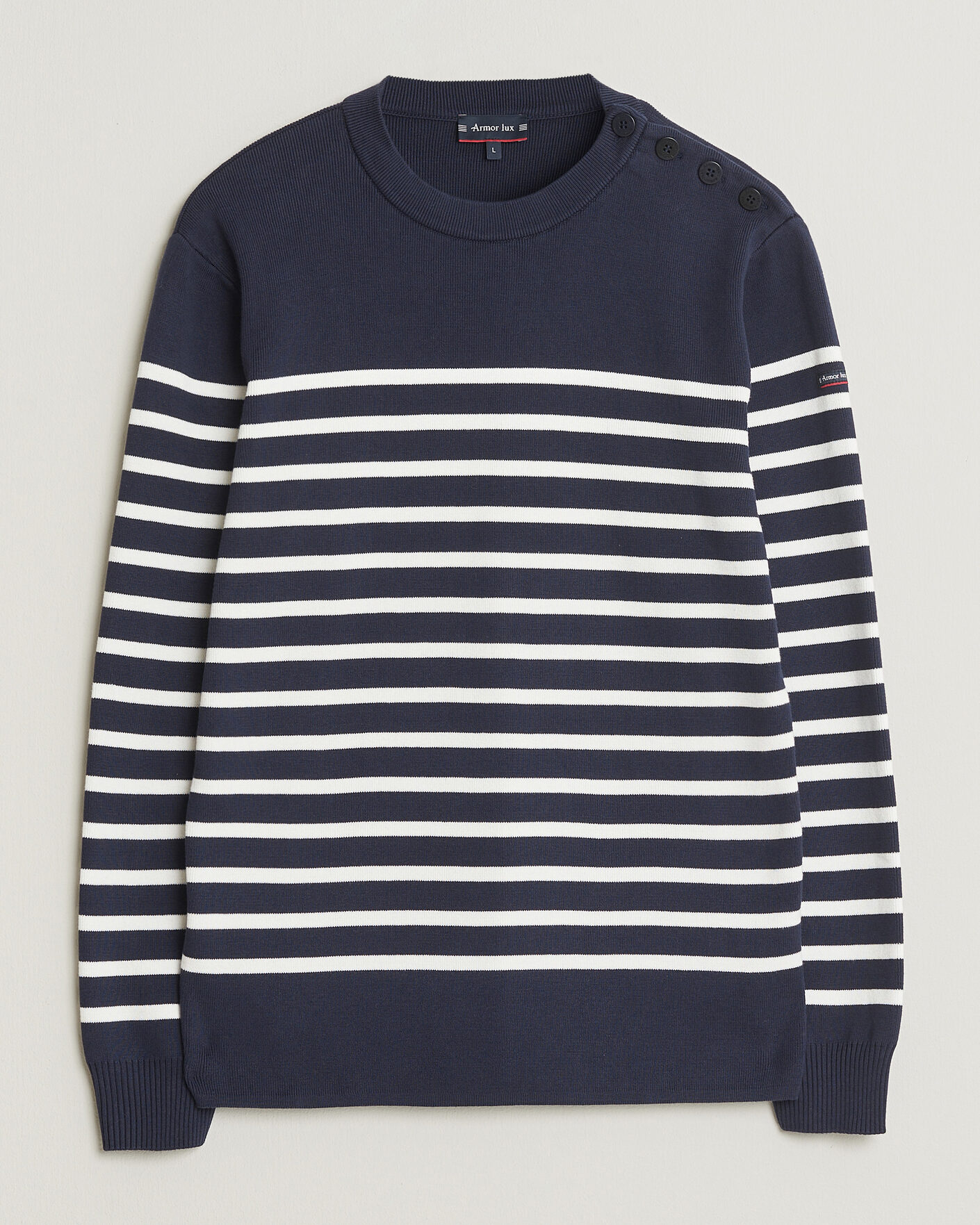 Hombres | Jerséis y prendas de punto | Armor-lux | Groix Striped Sweater Navy/Nature