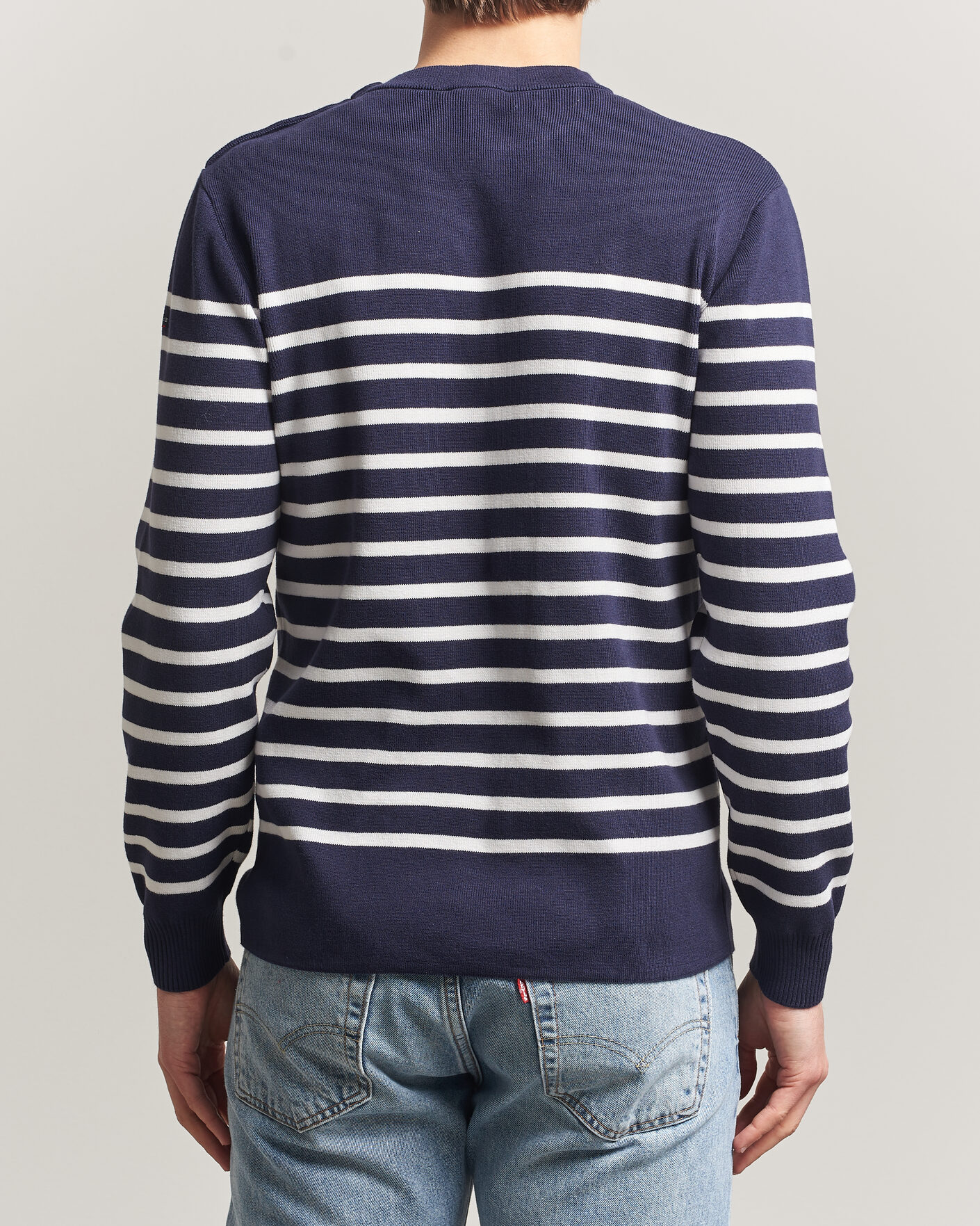 Hombres | Jerséis y prendas de punto | Armor-lux | Groix Striped Sweater Navy/Nature