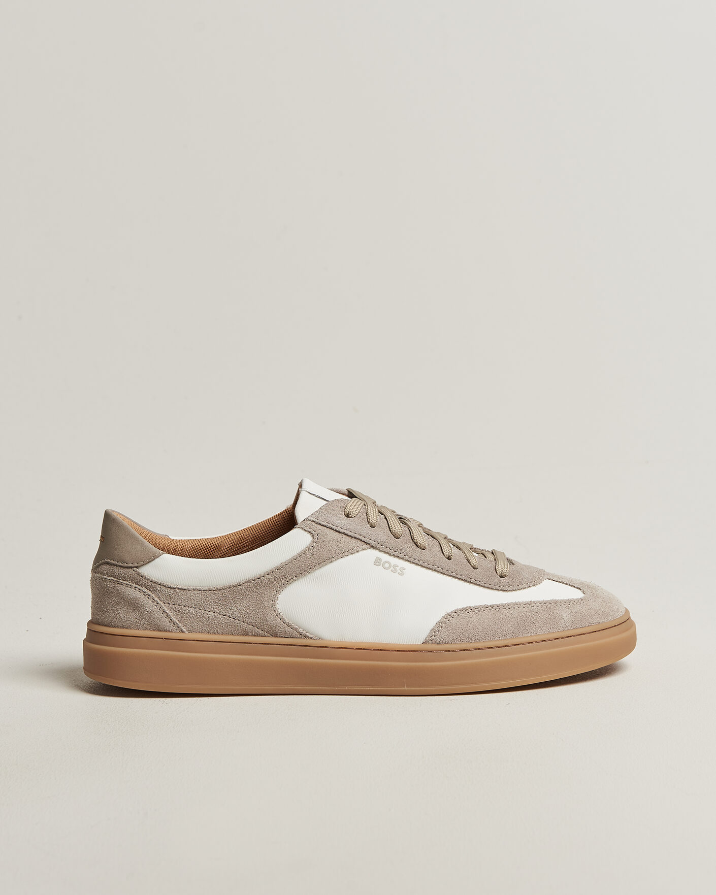 Hombres | Zapatillas | BOSS BLACK | Kieran Suede/Nylon Sneaker Medium Beige