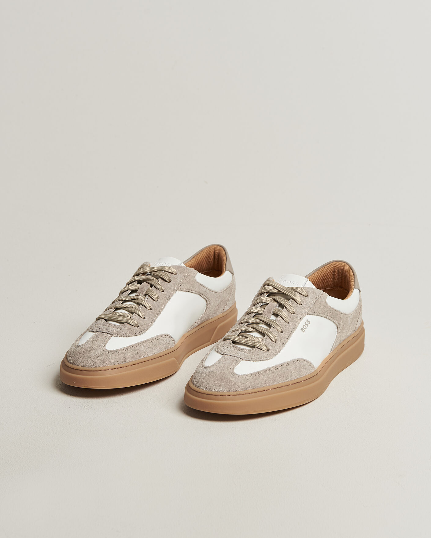 Hombres | Zapatillas | BOSS BLACK | Kieran Suede/Nylon Sneaker Medium Beige