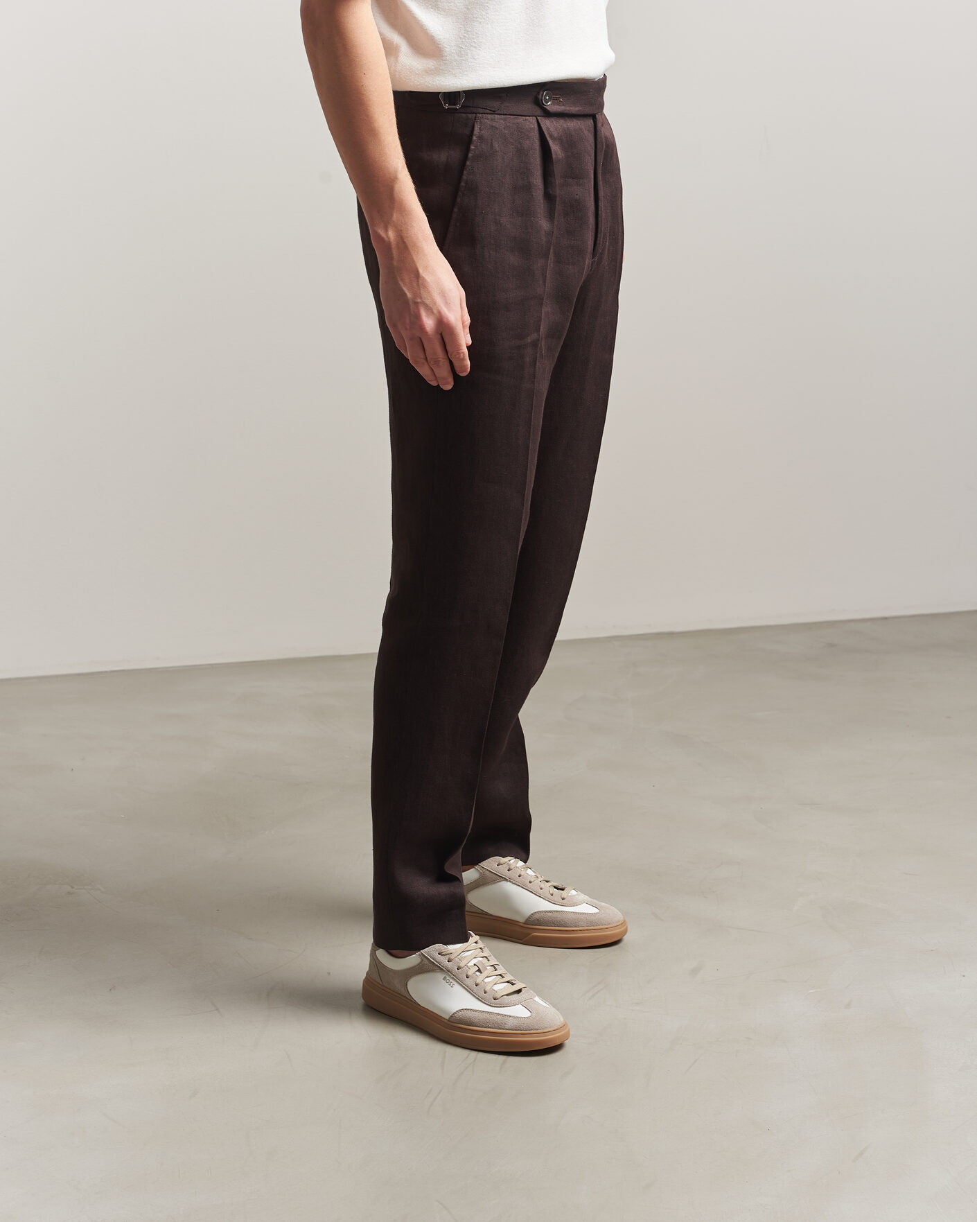 Hombres | Zapatillas | BOSS BLACK | Kieran Suede/Nylon Sneaker Medium Beige