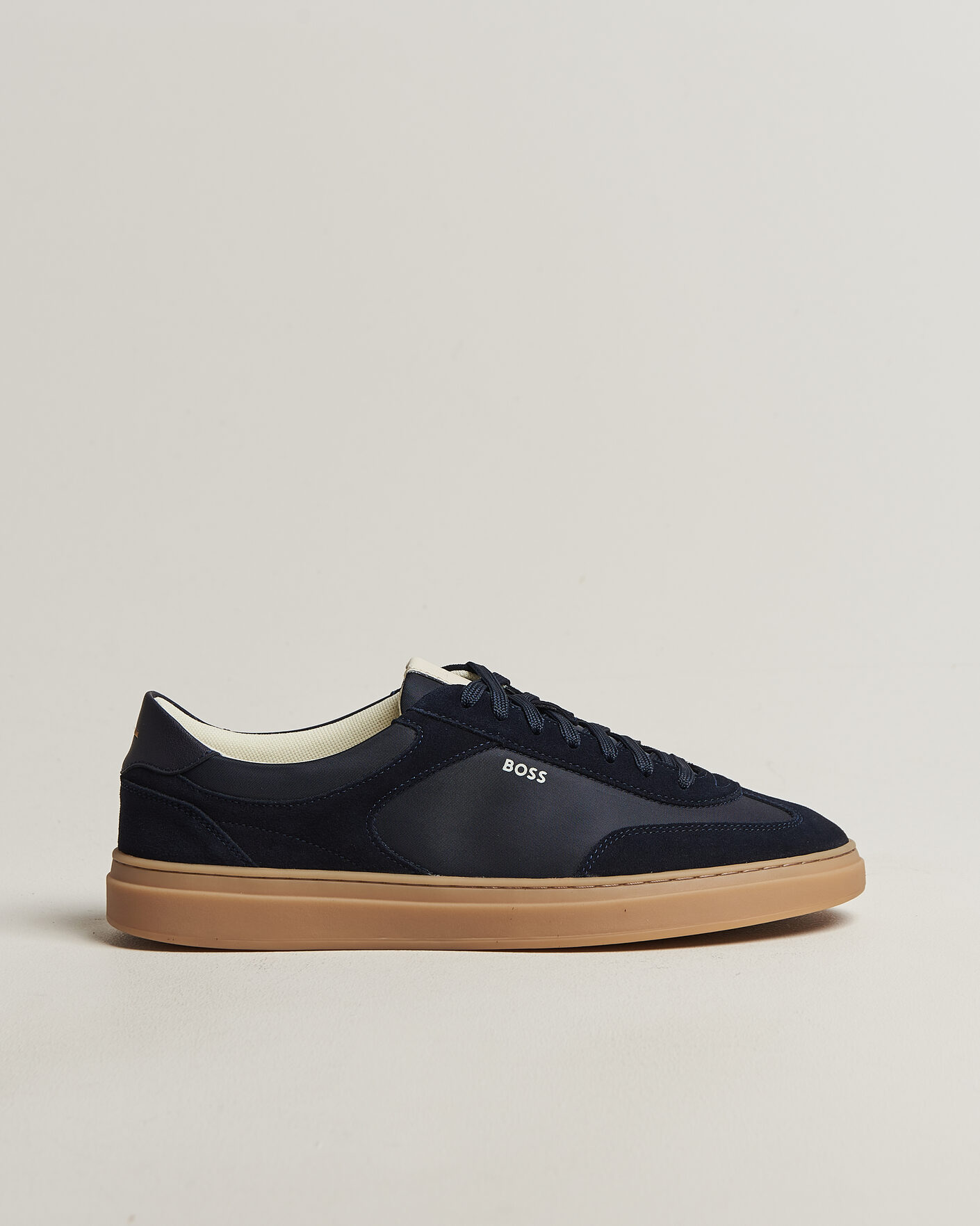 Hombres | Zapatillas | BOSS BLACK | Kieran Suede/Nylon Sneaker Dark Blue