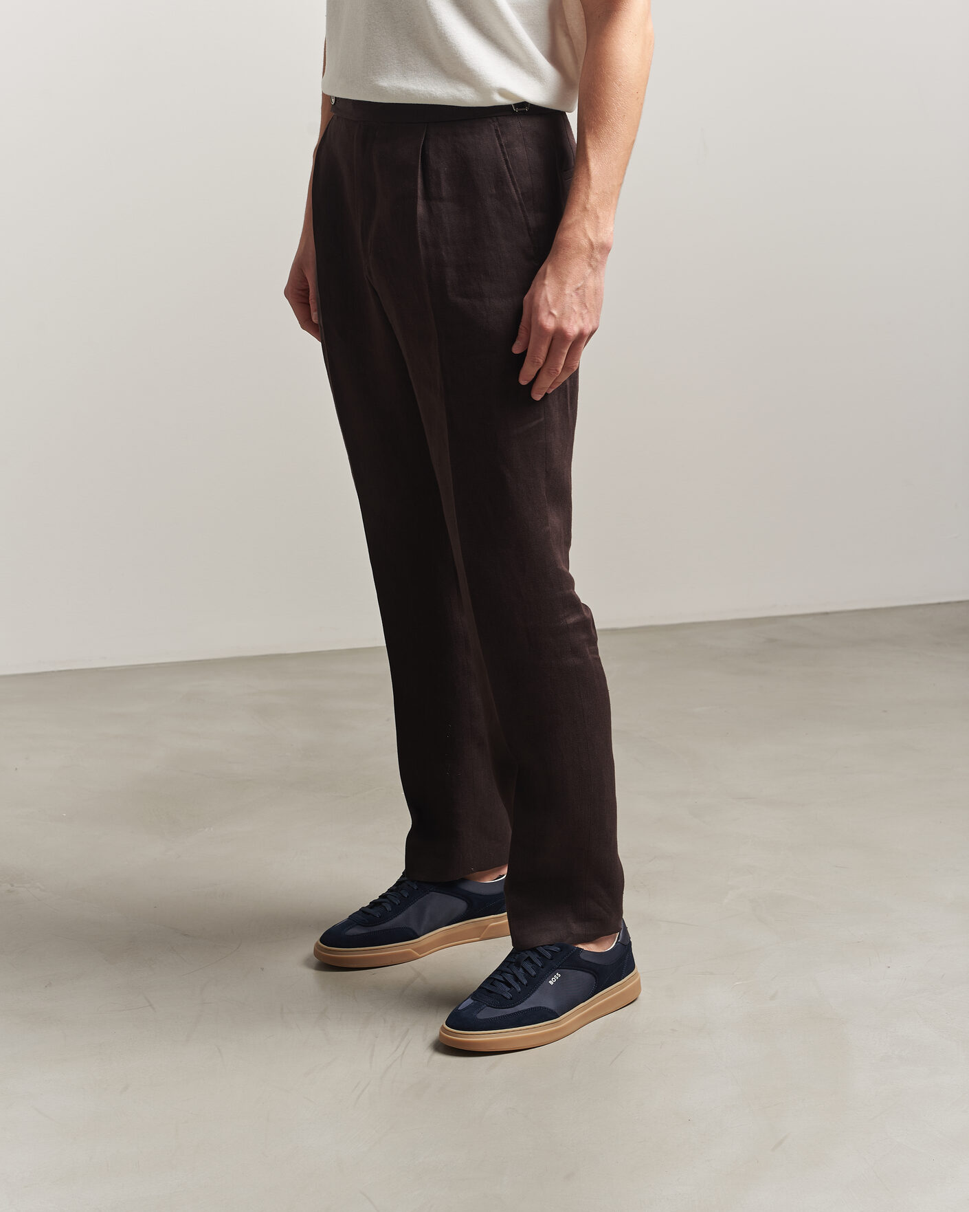 Hombres | Zapatillas | BOSS BLACK | Kieran Suede/Nylon Sneaker Dark Blue