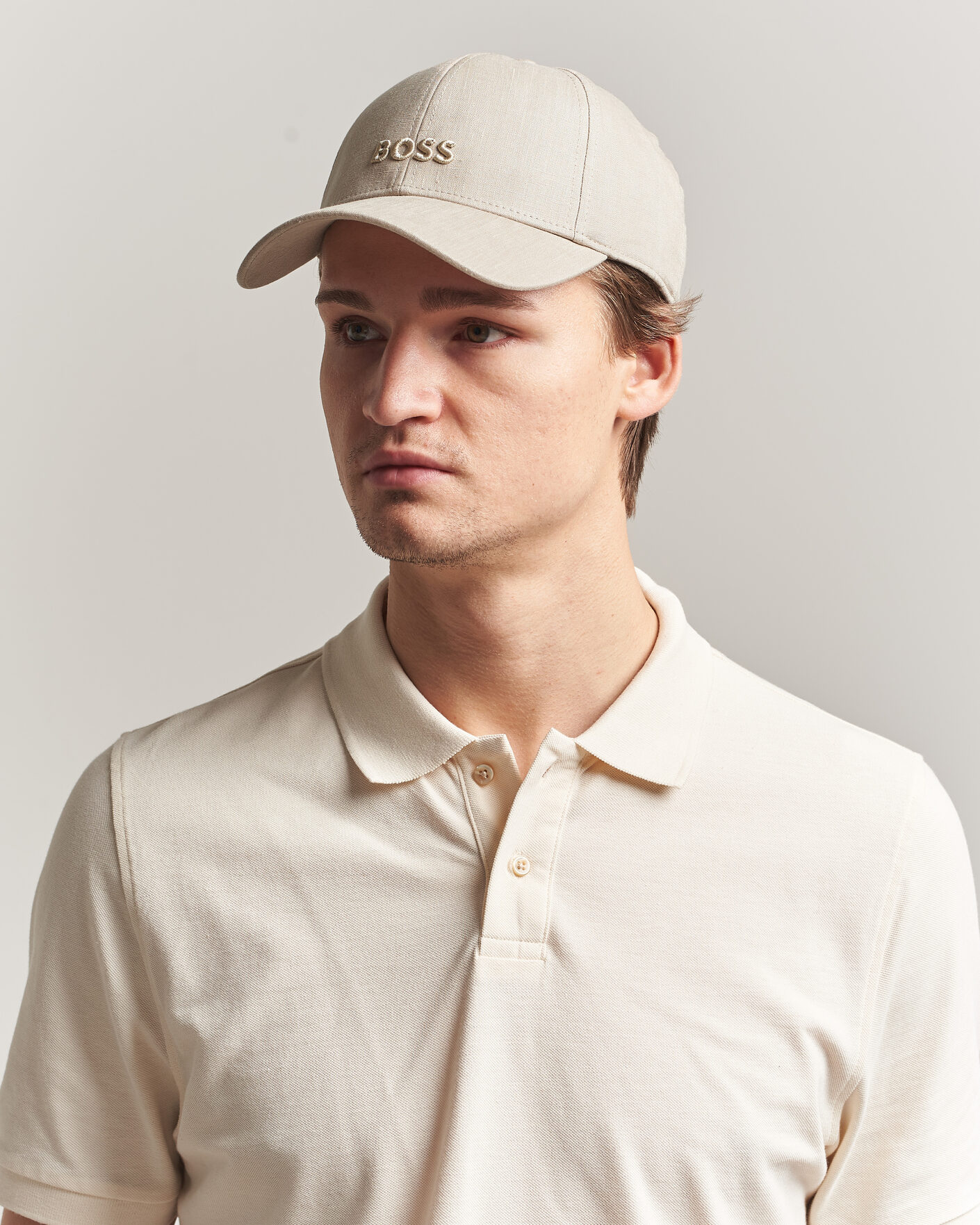 Hombres | Sombreros y gorras | BOSS BLACK | Zed Linen Cap Open Beige
