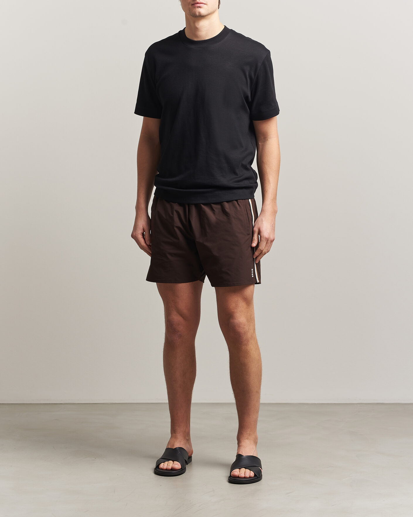 Hombres | Bañadores | BOSS BLACK | Iconic Swimshorts Dark Brown