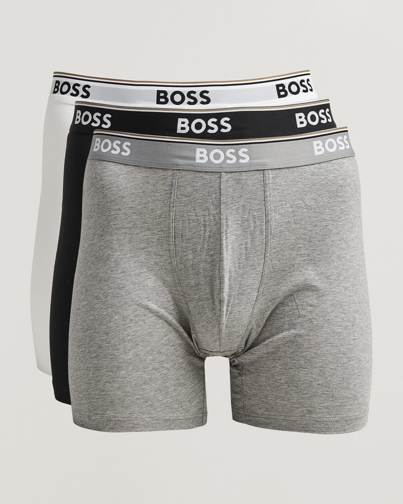 Hombres | Ropa interior y calcetines | BOSS BLACK | 3-Pack Long Leg Boxer Black/Grey/White