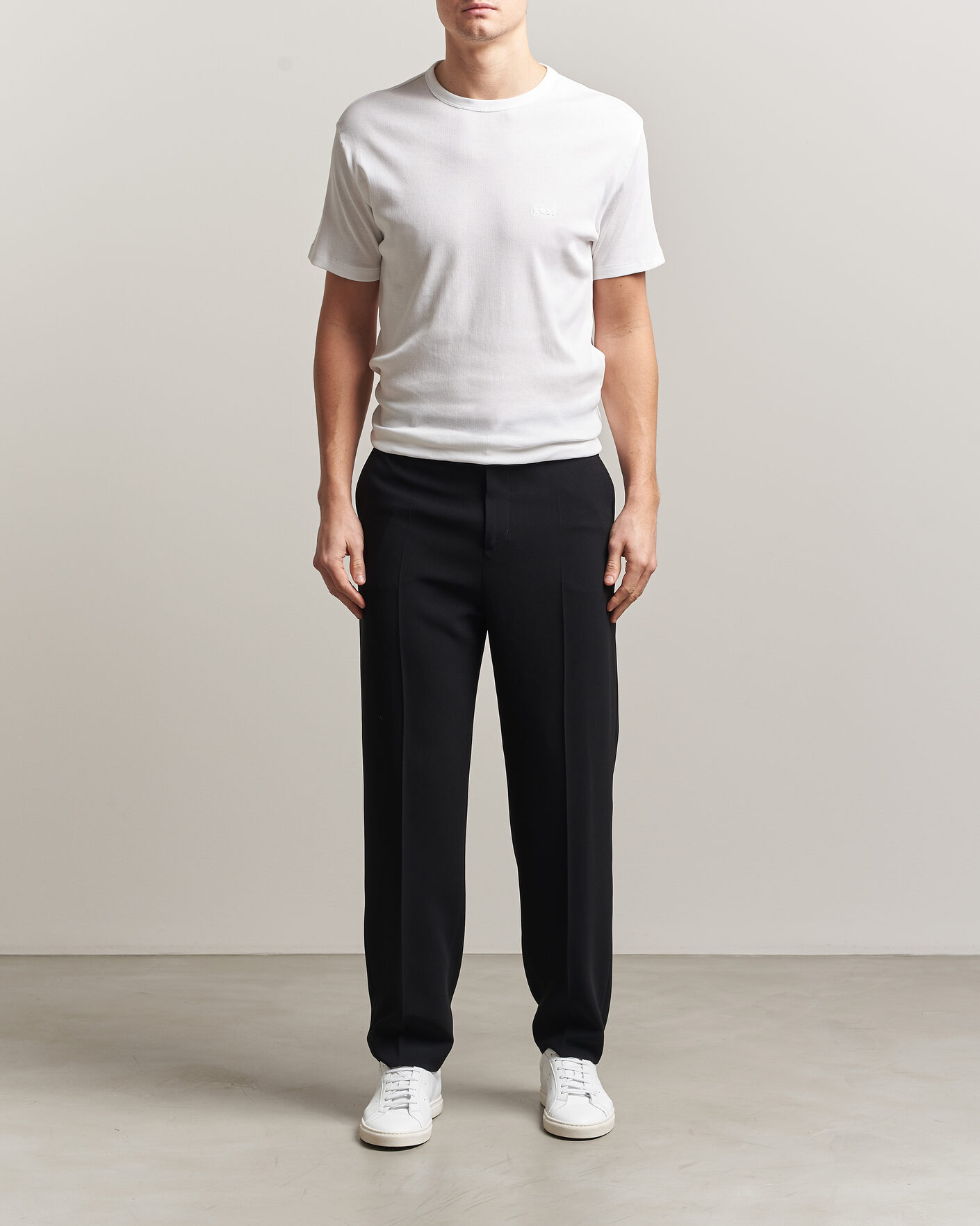 Hombres | Camisetas | BOSS BLACK | 2-Pack Ribbed T-Shirt White/Black