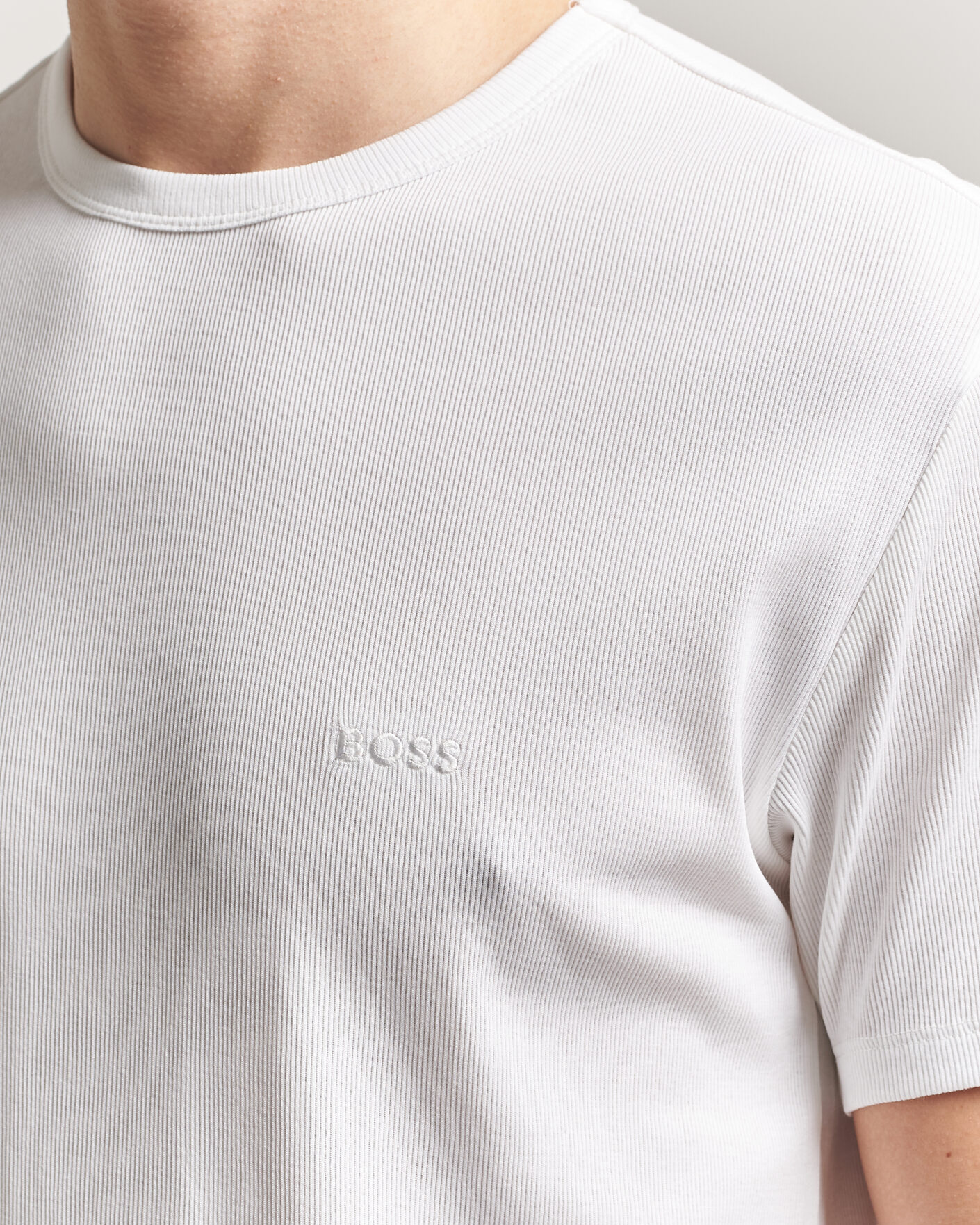 Hombres | Camisetas | BOSS BLACK | 2-Pack Ribbed T-Shirt White/Black