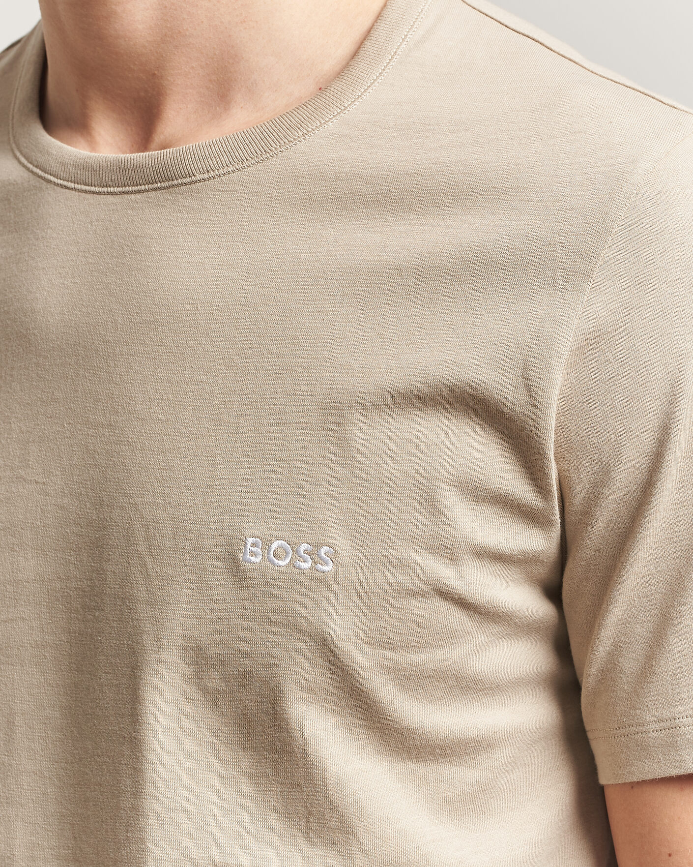 Hombres | Camisetas | BOSS BLACK | 3-Pack Crew Neck T-Shirt White/Blue/Beige