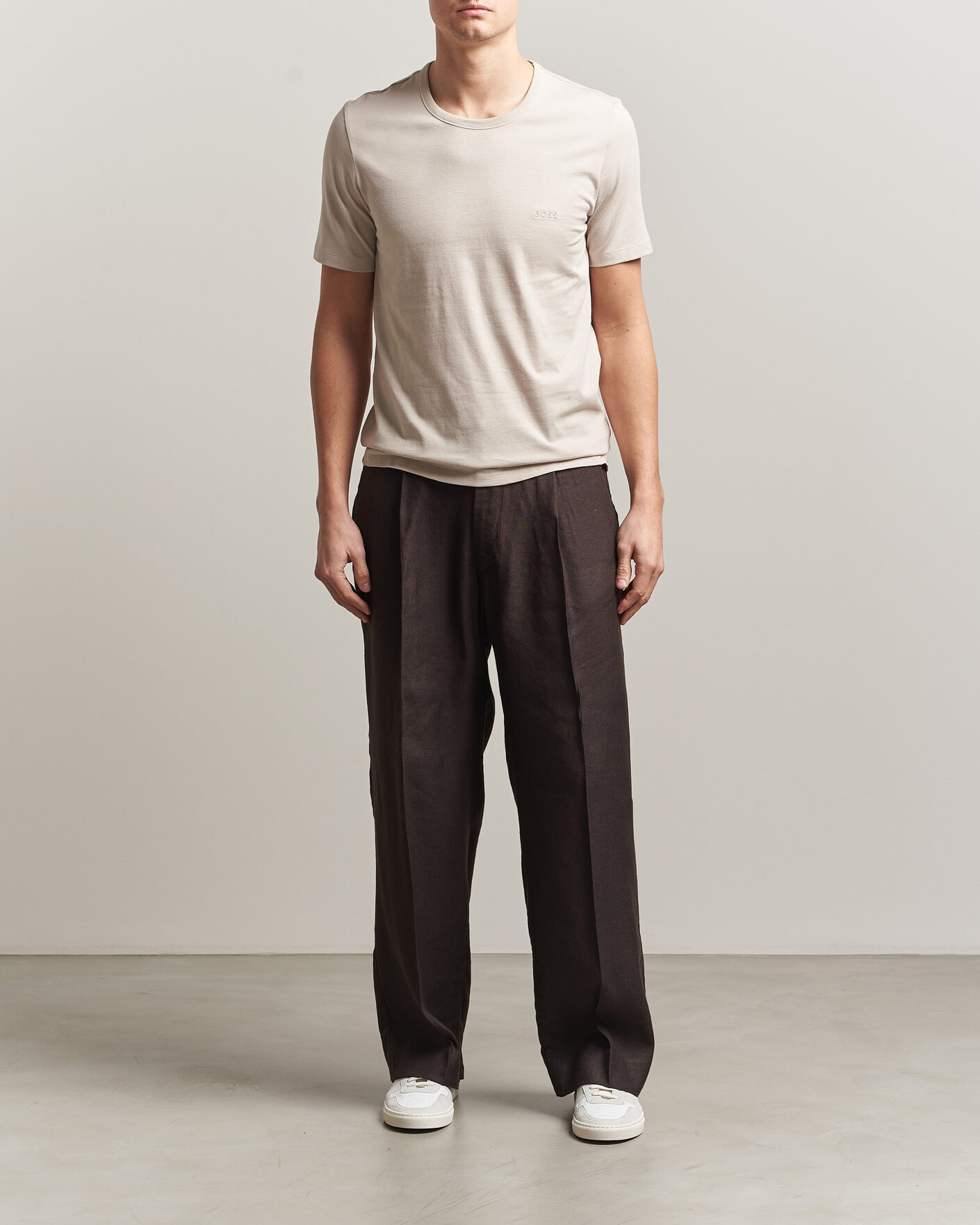 Hombres | Camisetas | BOSS BLACK | 3-Pack Crew Neck T-Shirt Grey/Beige/Black