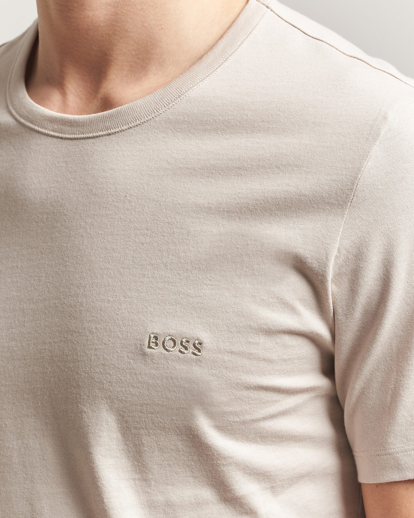 Hombres | Camisetas | BOSS BLACK | 3-Pack Crew Neck T-Shirt Grey/Beige/Black