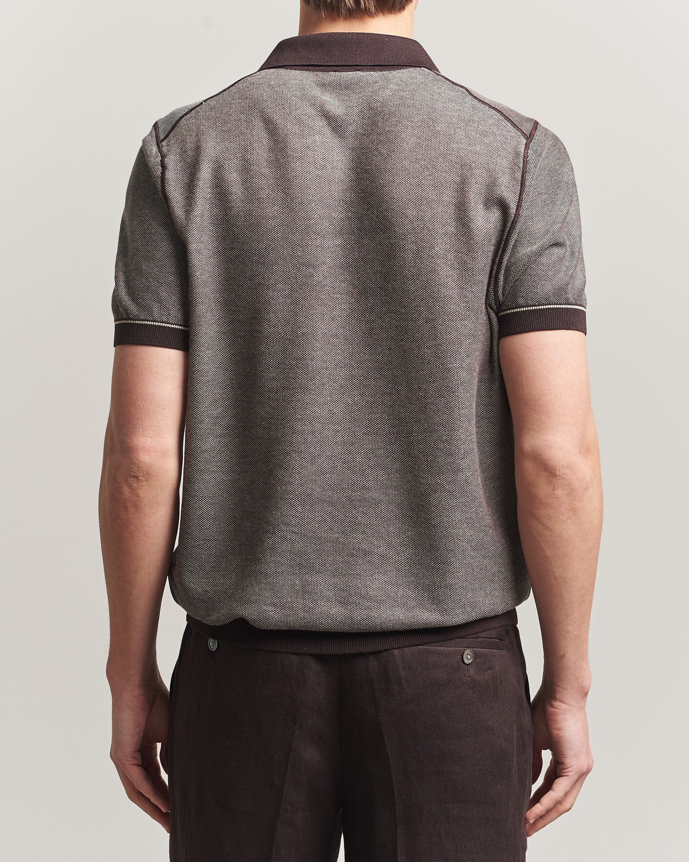Hombres | Polos | BOSS BLACK | Narciso Knitted Polo Dark Brown