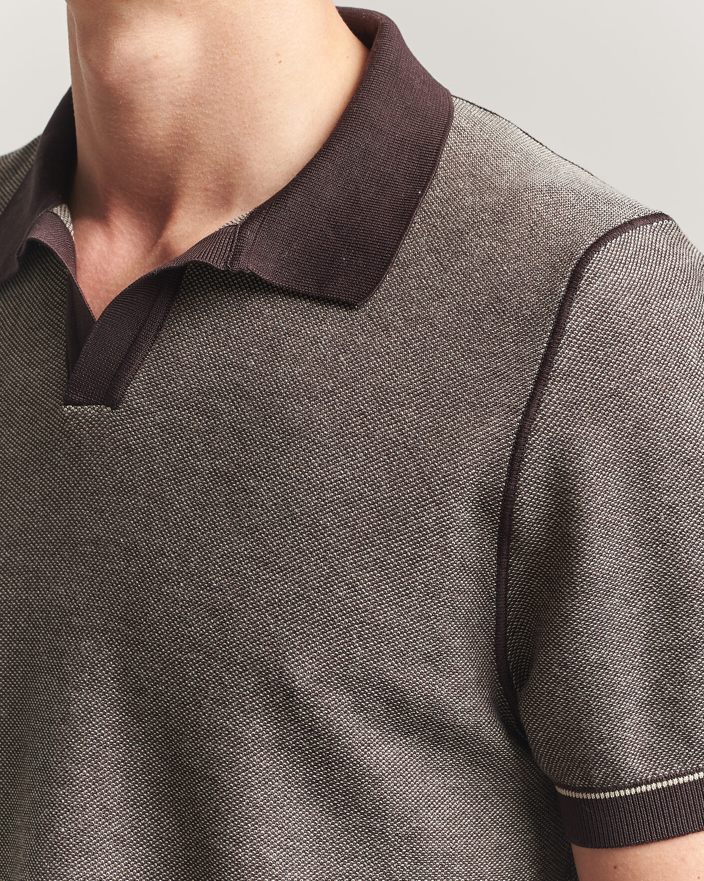 Hombres | Polos | BOSS BLACK | Narciso Knitted Polo Dark Brown