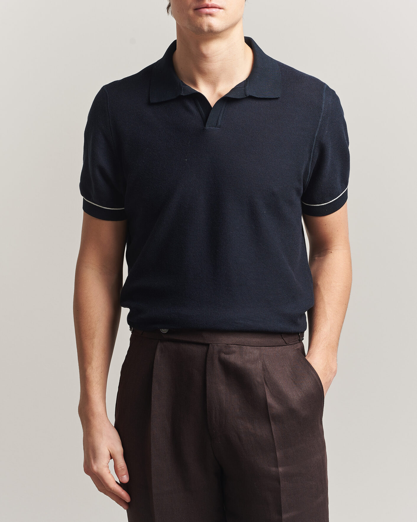 Hombres | Polos | BOSS BLACK | Narciso Knitted Polo Dark Blue