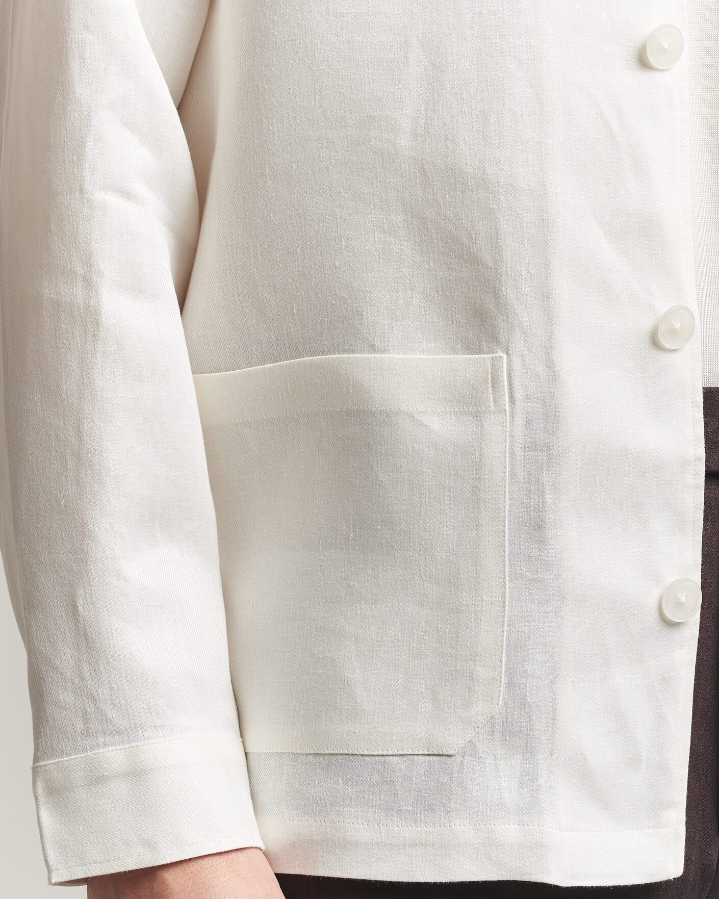 Hombres | Camisas | BOSS BLACK | Cai Linen Overshirt White