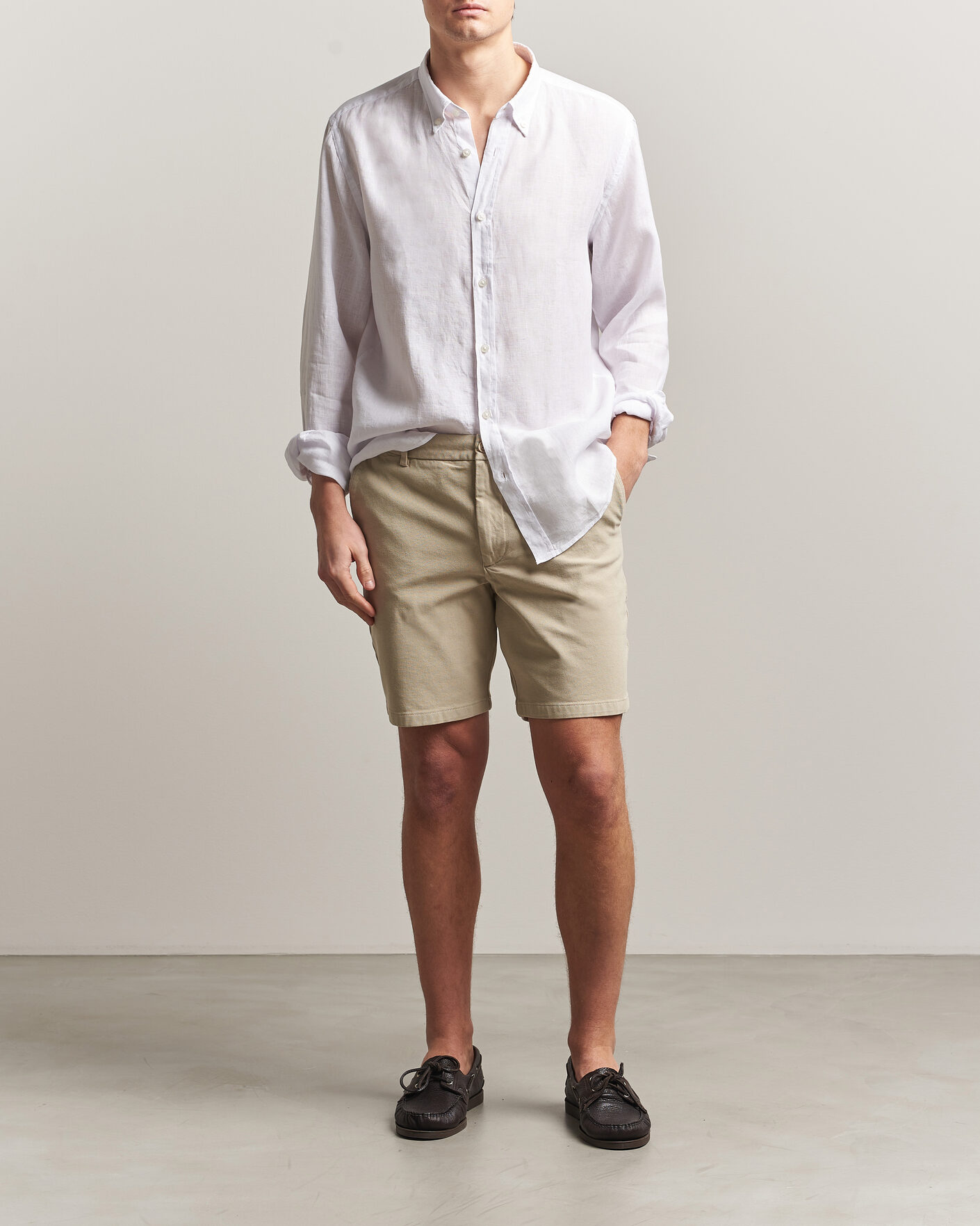 Hombres | Camisas | BOSS BLACK | Liam Linen Shirt White