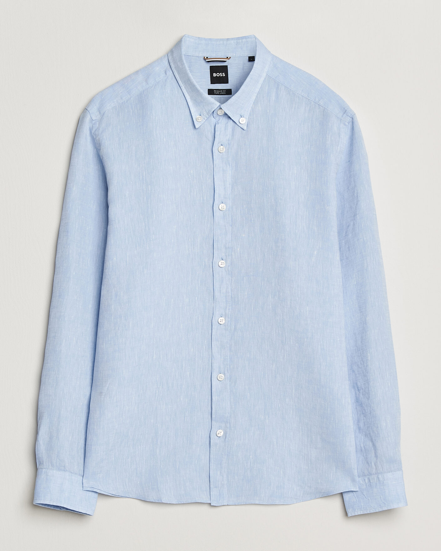 Hombres | Camisas | BOSS BLACK | Liam Linen Shirt Light Blue