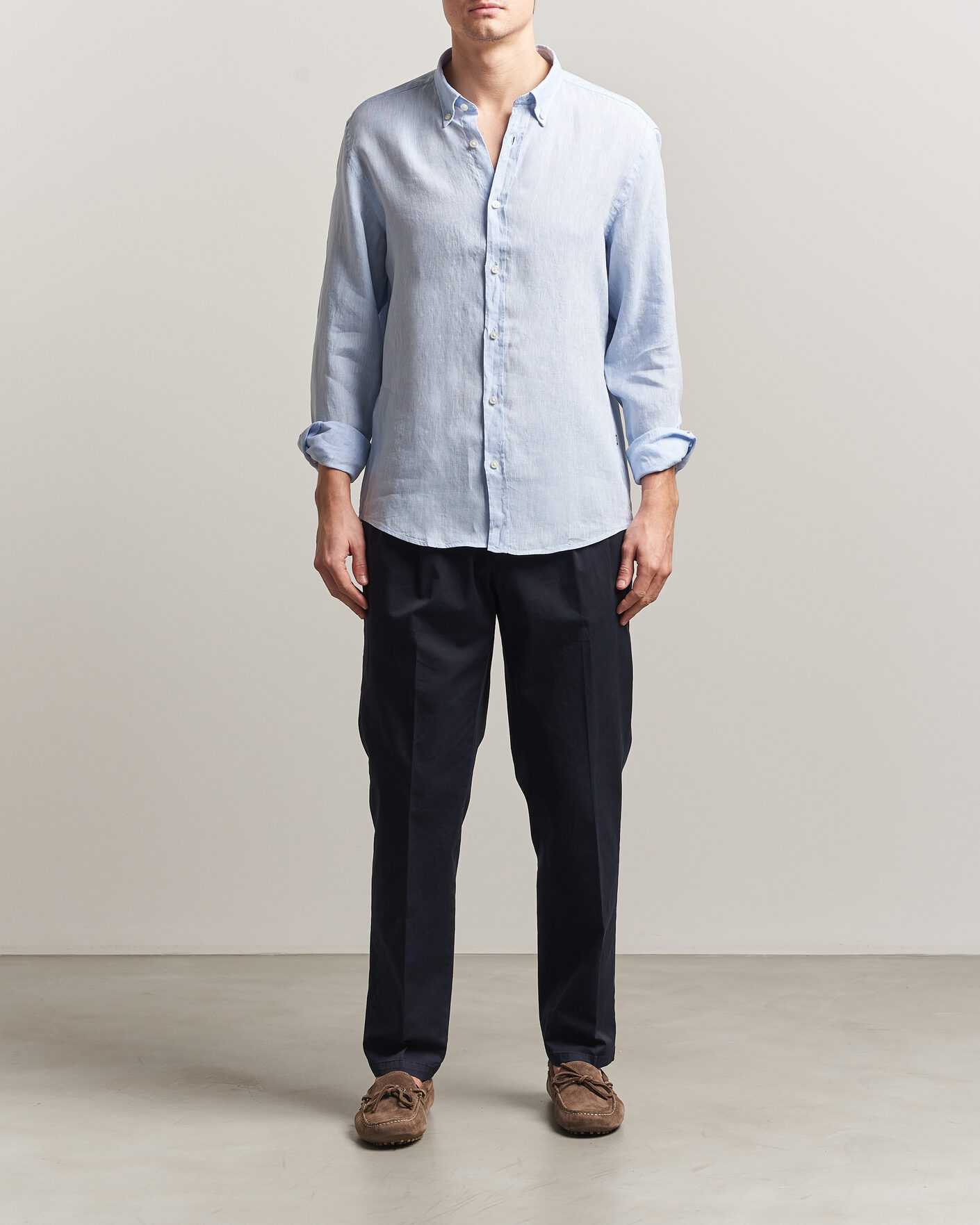 Hombres | Camisas | BOSS BLACK | Liam Linen Shirt Light Blue