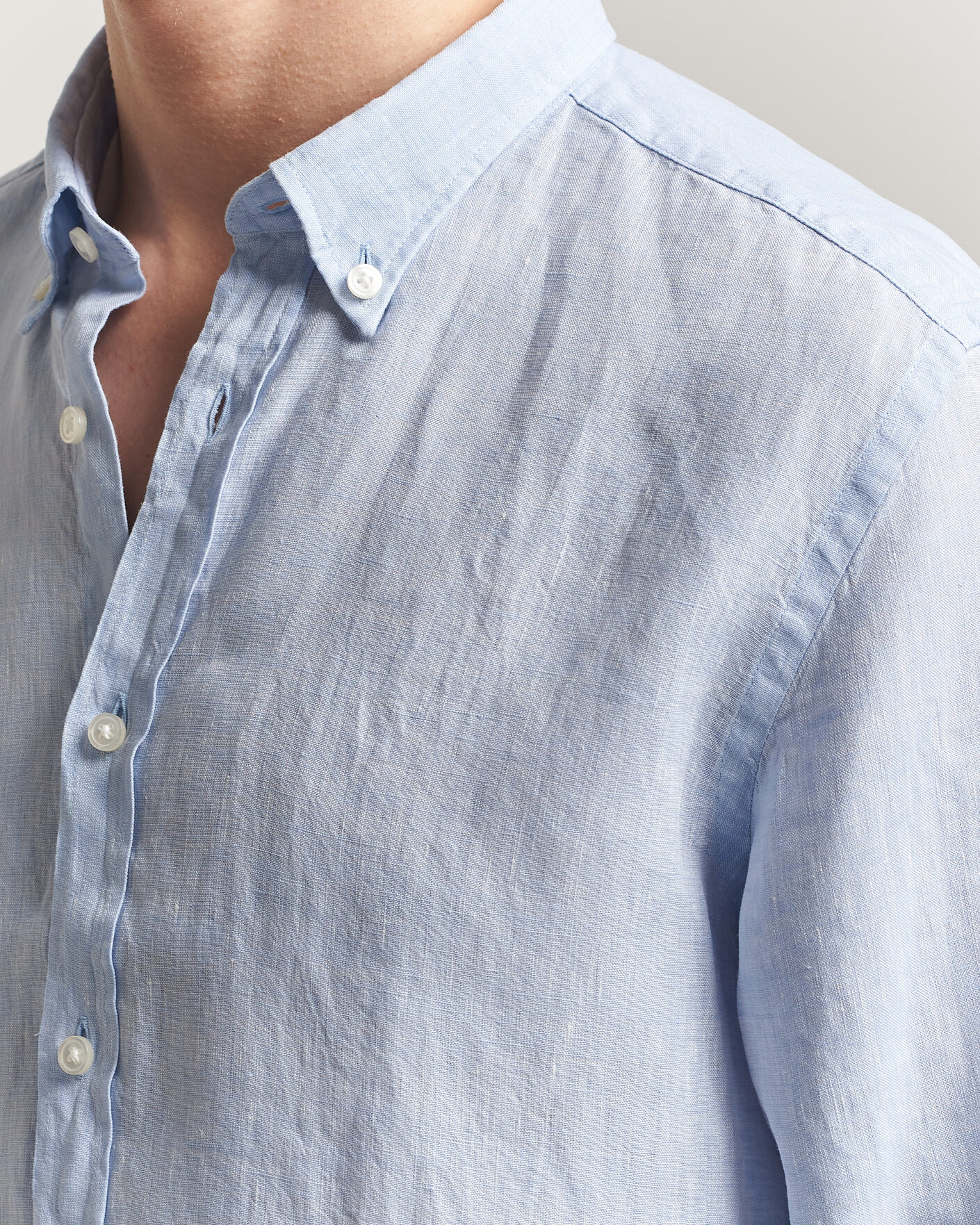 Hombres | Camisas | BOSS BLACK | Liam Linen Shirt Light Blue