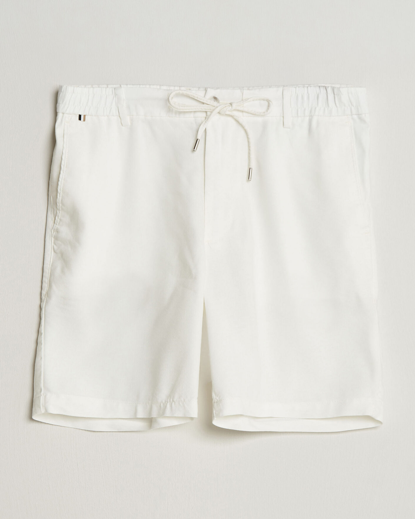 Hombres | Pantalones cortos | BOSS BLACK | Kane Linen Drawstring Shorts White