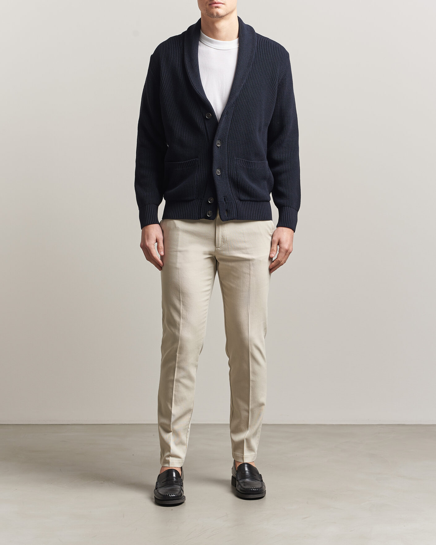 Hombres | Pantalones | BOSS BLACK | Kaiton Structured Chinos Open Beige