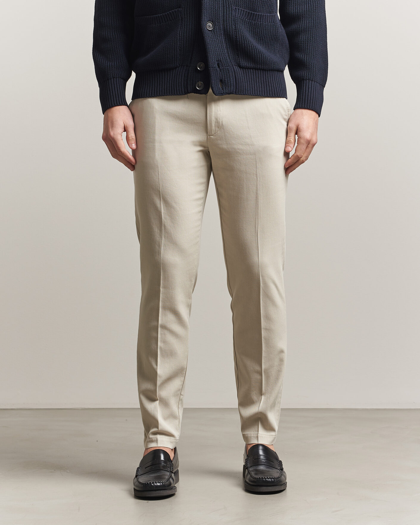 Hombres | Pantalones | BOSS BLACK | Kaiton Structured Chinos Open Beige