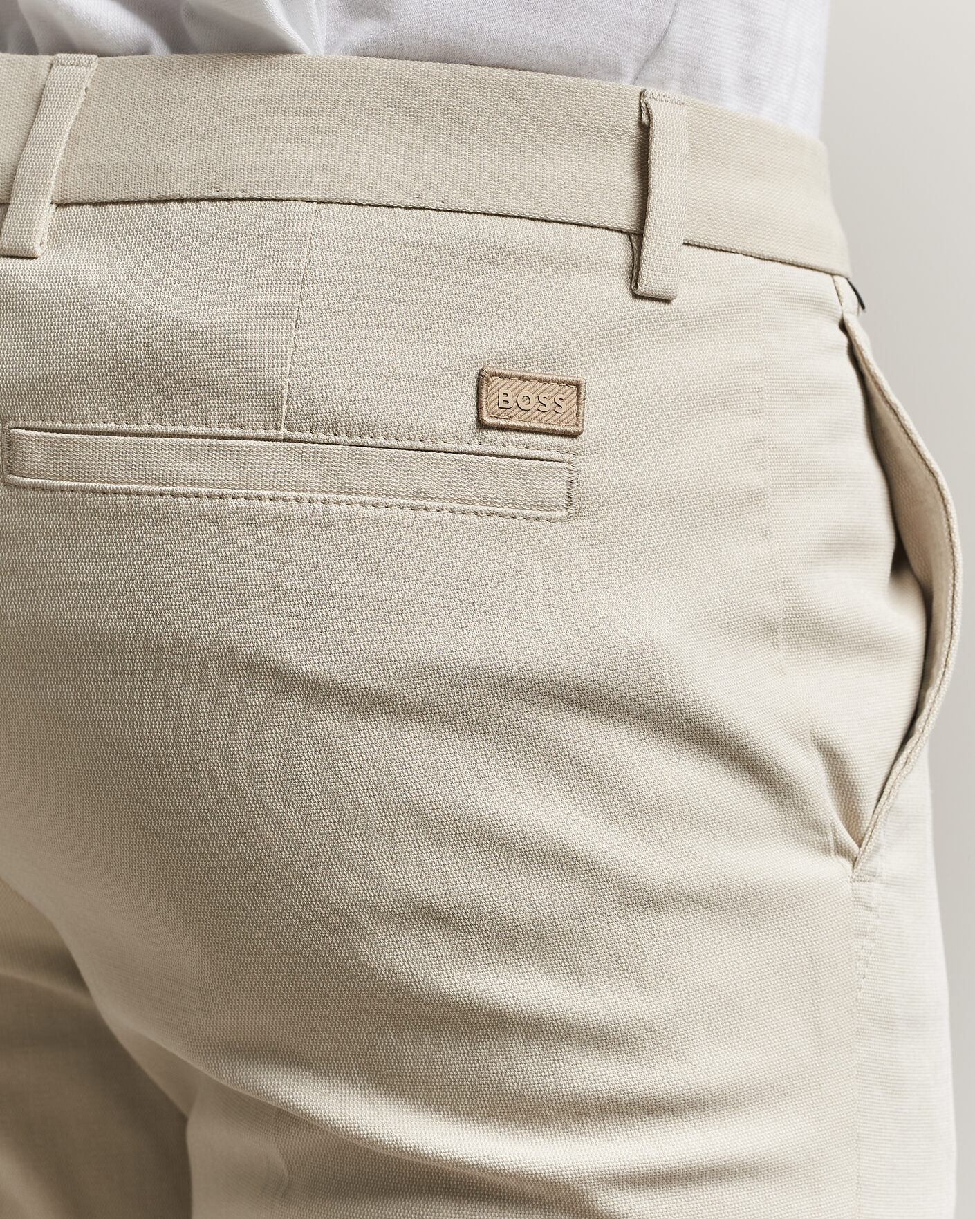 Hombres | Pantalones | BOSS BLACK | Kaiton Structured Chinos Open Beige