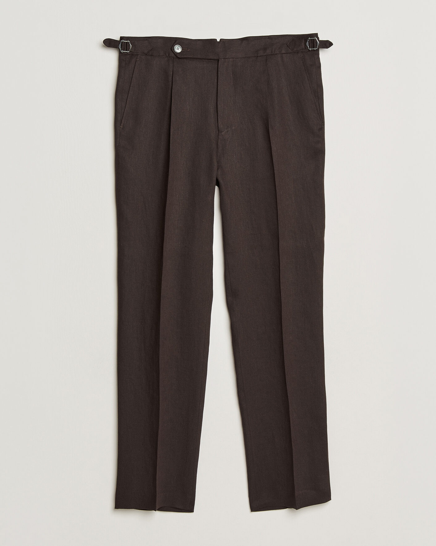 Hombres | Pantalones | BOSS BLACK | Perino Linen Suit Trousers Dark Brown